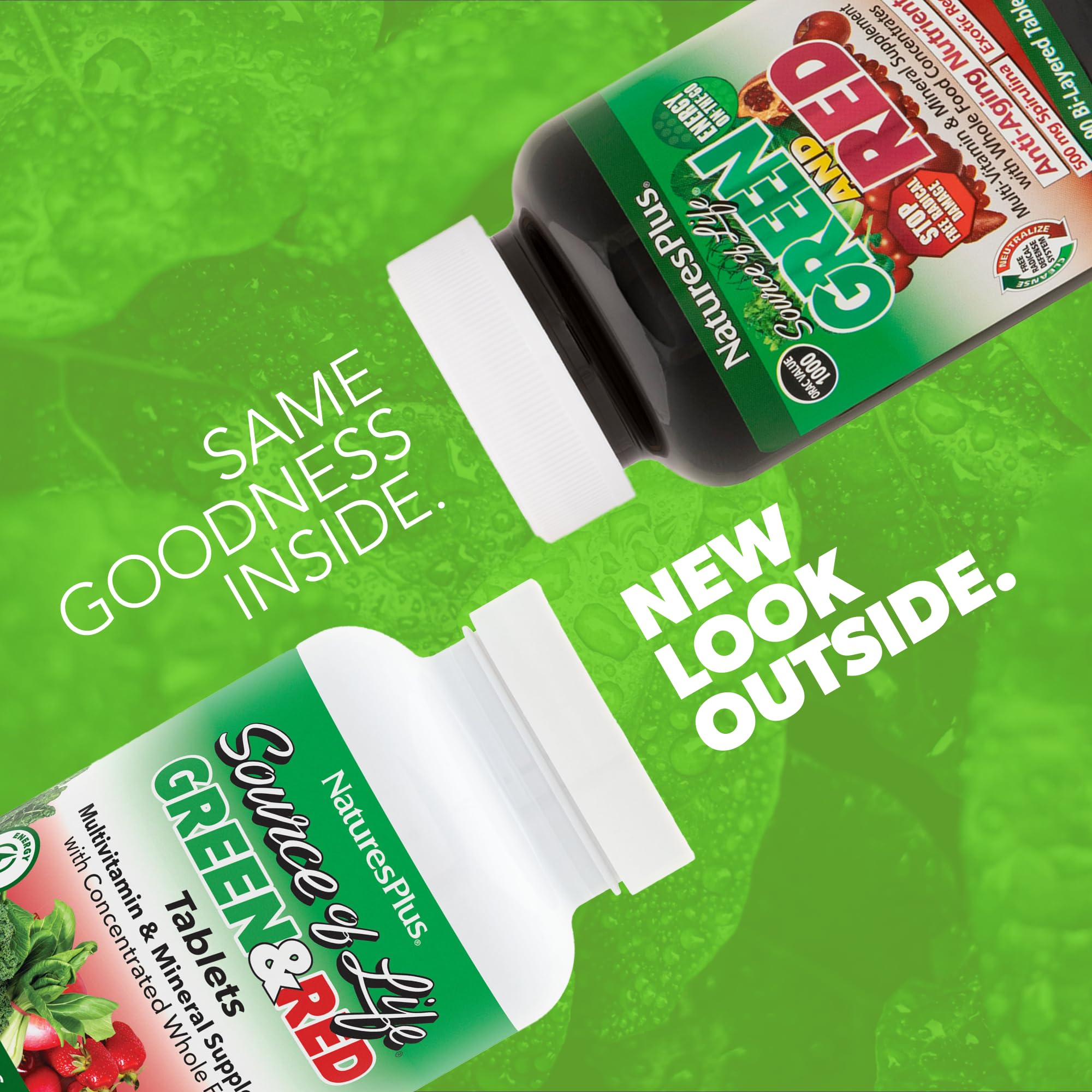 NaturesPlus Source of Life Green & Red Multivitamin - 90 Tablets - with Concentrated Whole Foods - Vegetarian, Gluten Free - 30 Servings NaturesPlus Au supplements