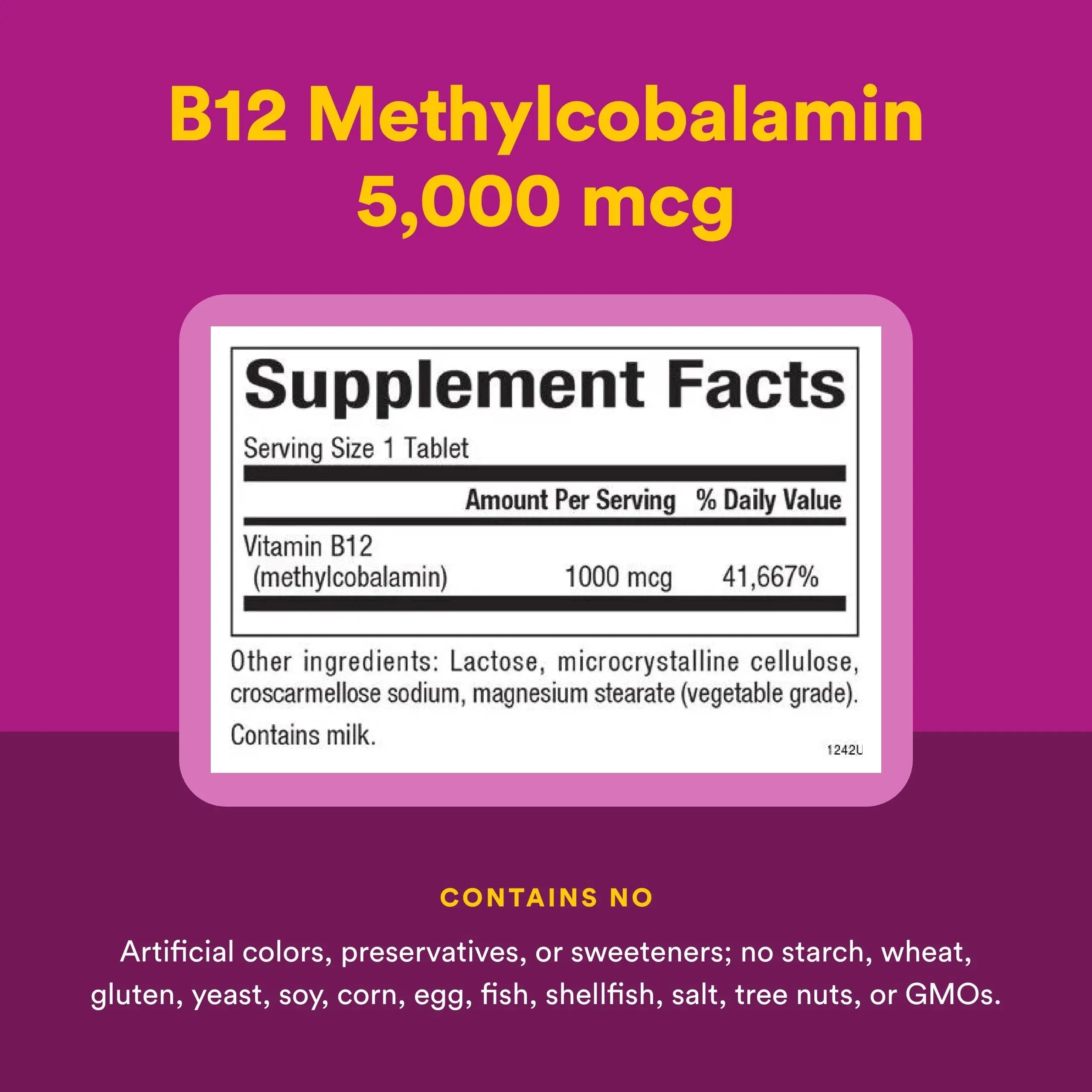 Natural Factors Methylcobalamin 1,000 mcg - Vitamin B12 Supplement in Metabolically Active Form - Supplement Supports Cll Formation Natural Factors Au supplements