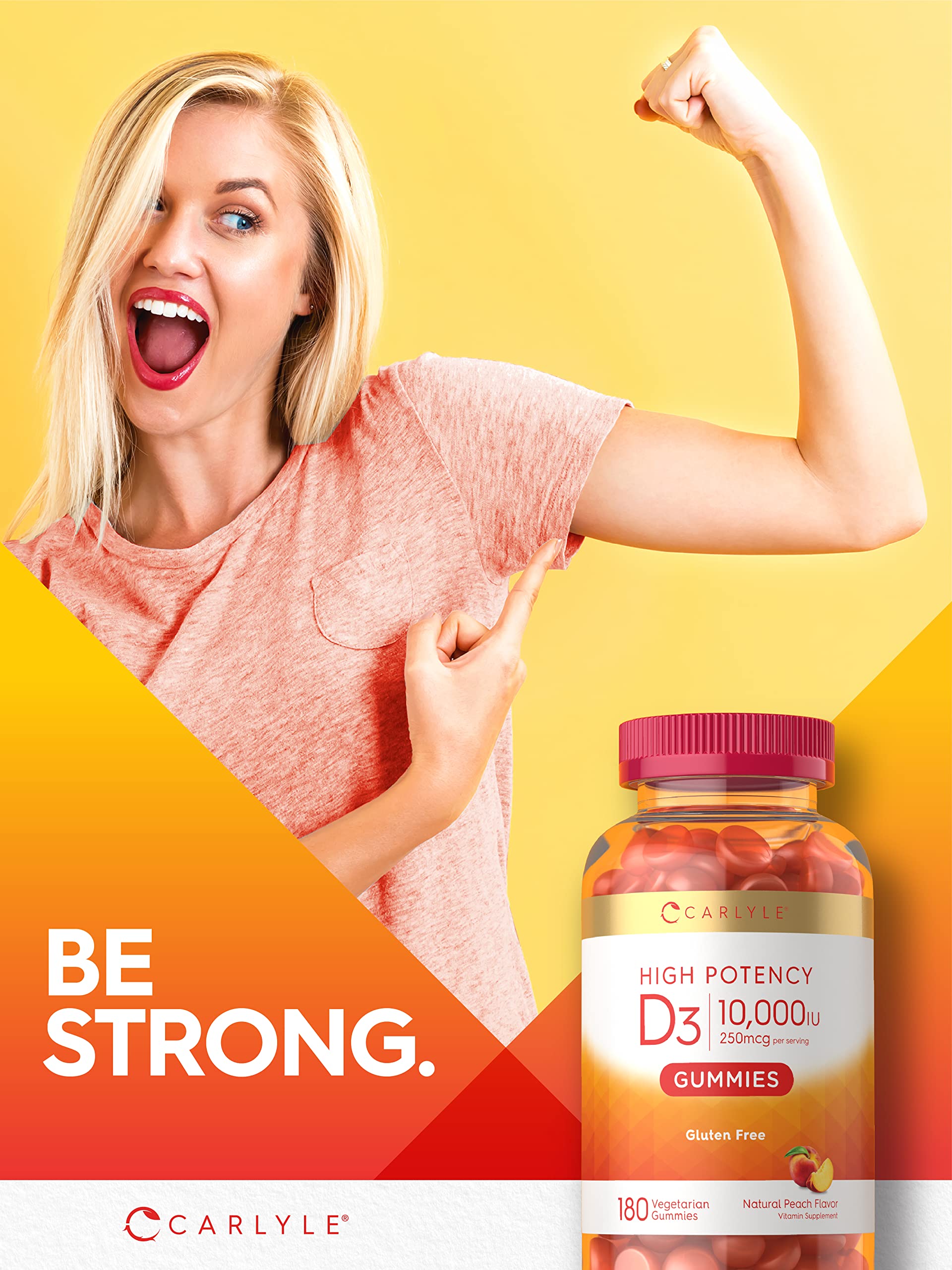 Carlyle Vitamin D3 Gummies | 10,000 iu | 180 Count | Vegetarian, Non-GMO Carlyle Au supplements