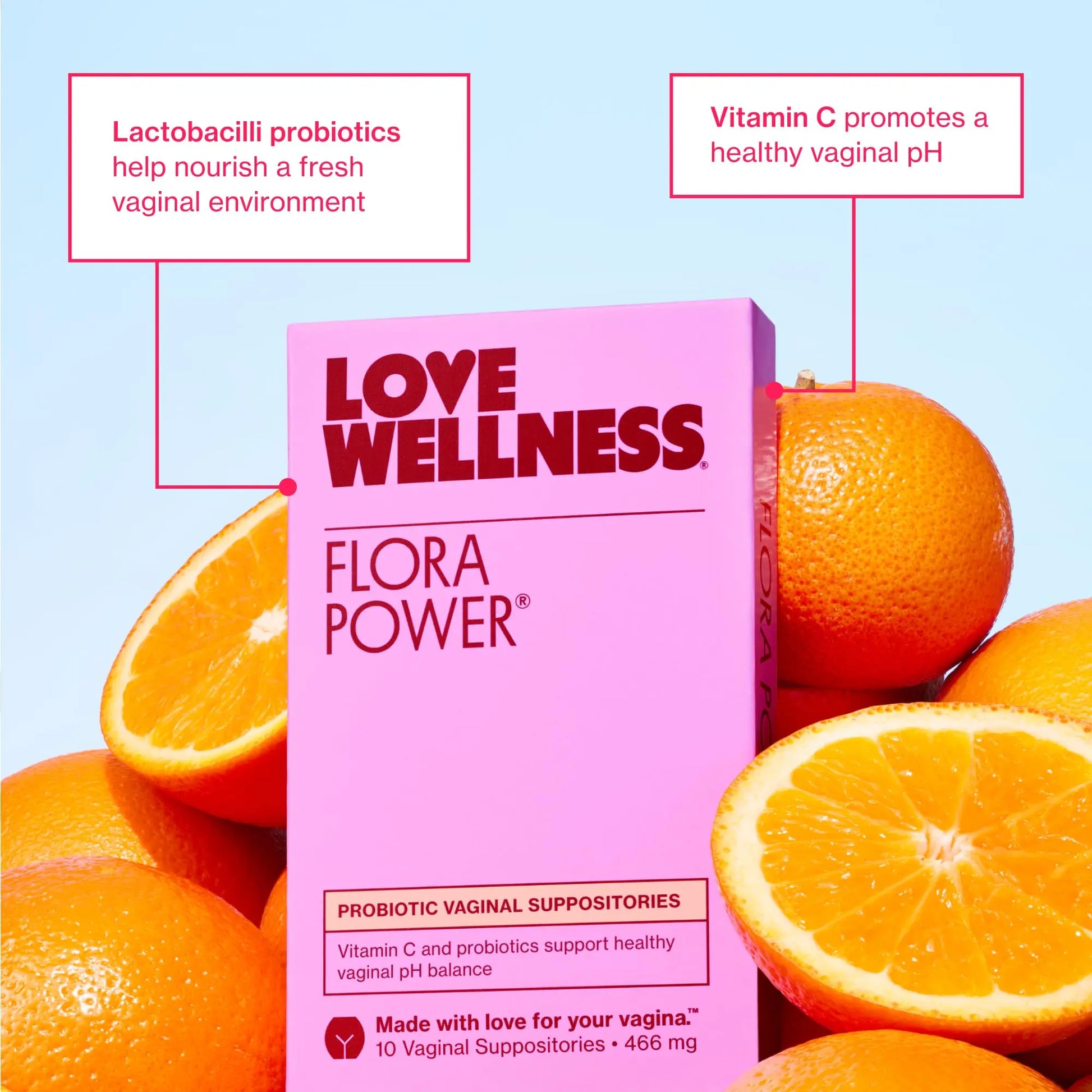 Love Wellness Flora Power | Vaginal Probiotic Suppositories with Vitamin C | Supports pH Balance & Vaginal Health | Fragrance-Free, Non-GMO & Paraben-Free | 10 Count Love Wellness Au supplements