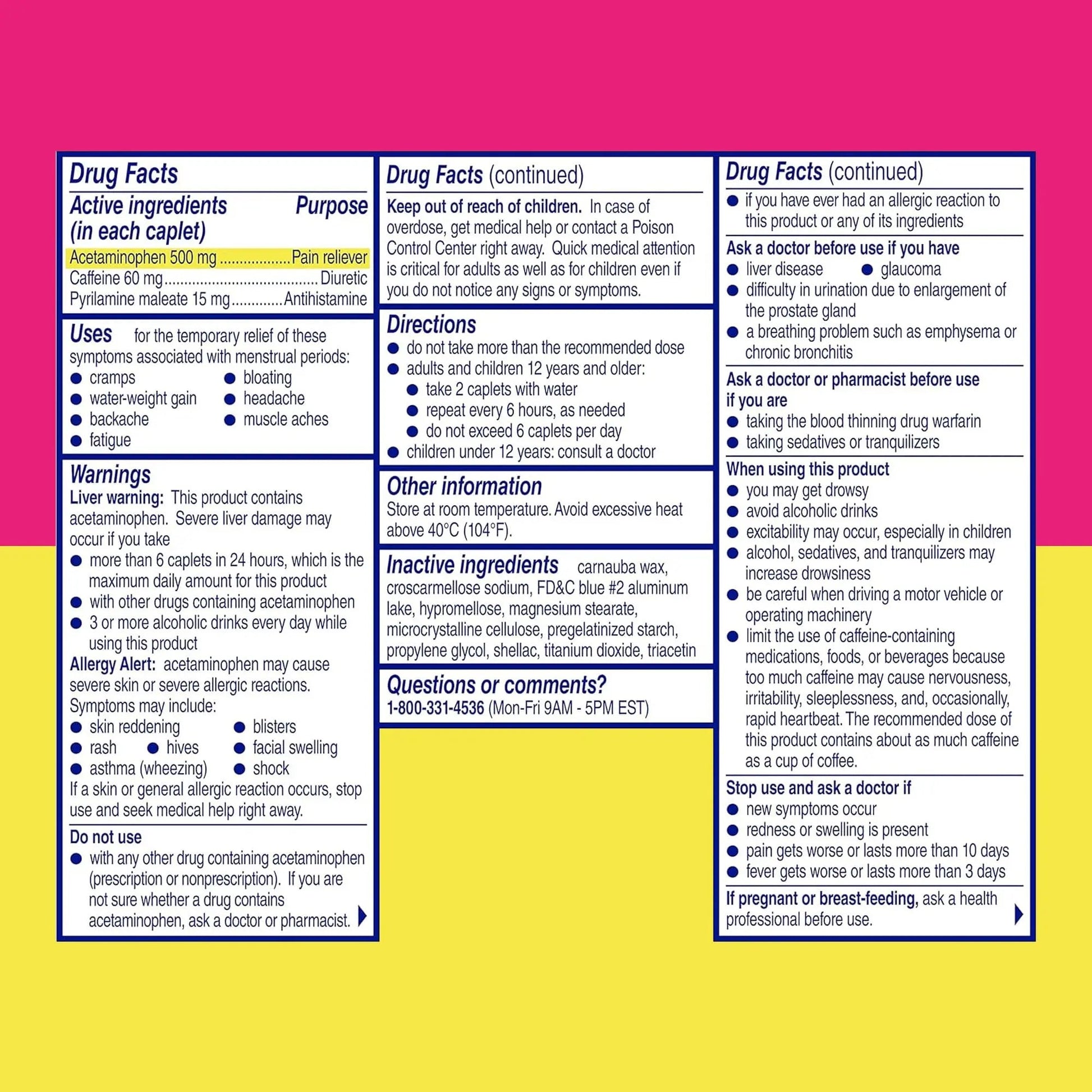 Midol Complete Menstrual Pain Relief Caplets with Acetaminophen for Period Cramps, and Menstrual Symptom Relief - 40 Count (Pack of 3) (Packaging May Vary) Midol Au supplements