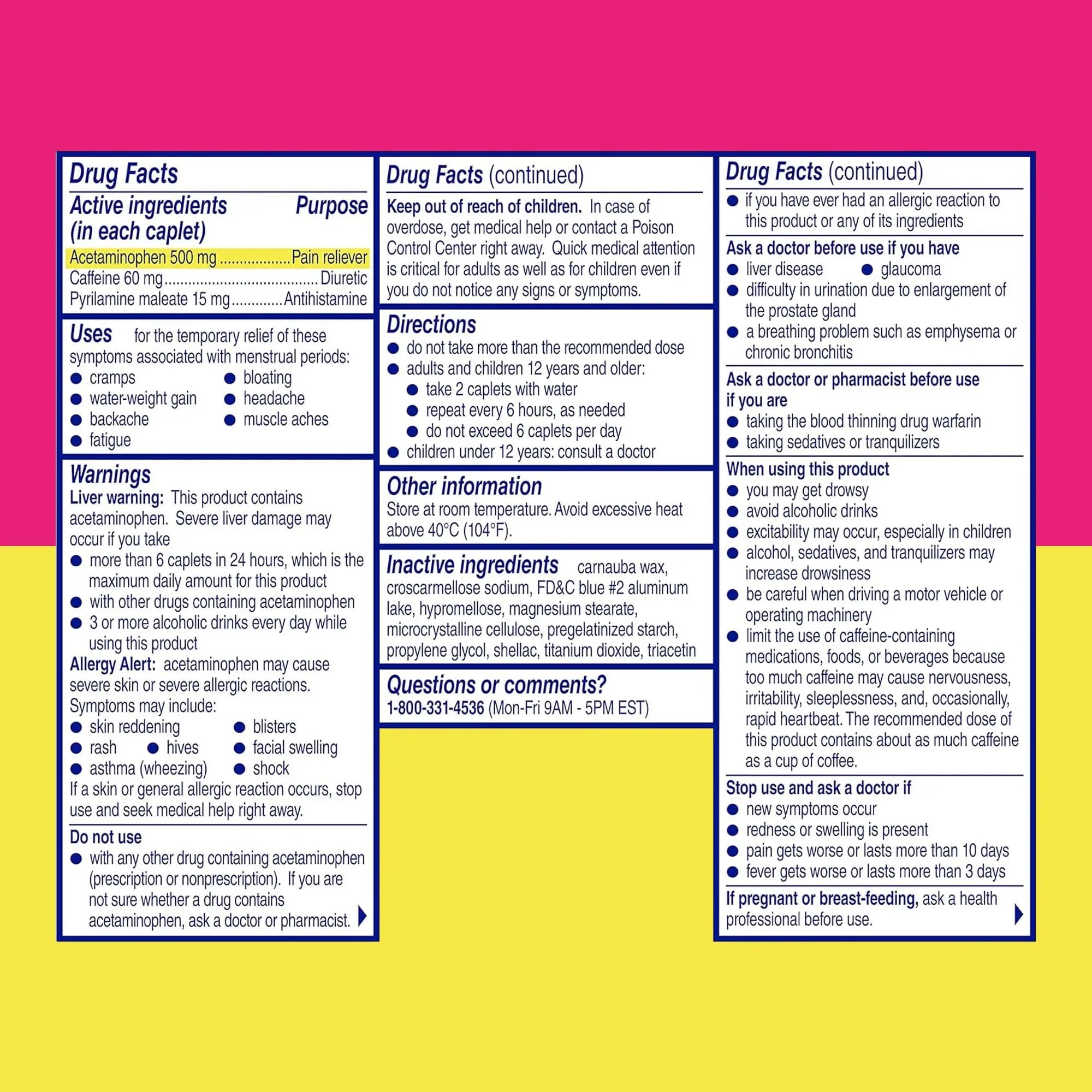 Midol Complete Menstrual Pain Relief Caplets with Acetaminophen for Period Cramps, and Menstrual Symptom Relief - 40 Count (Pack of 3) (Packaging May Vary) Midol Au supplements