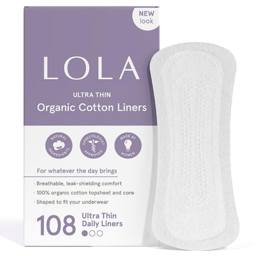 LOLA Ultra Thin Liners, 108 Count - Cotton Panty Liners for Women, Hypoallergenic Pads for Women LOLA Au supplements
