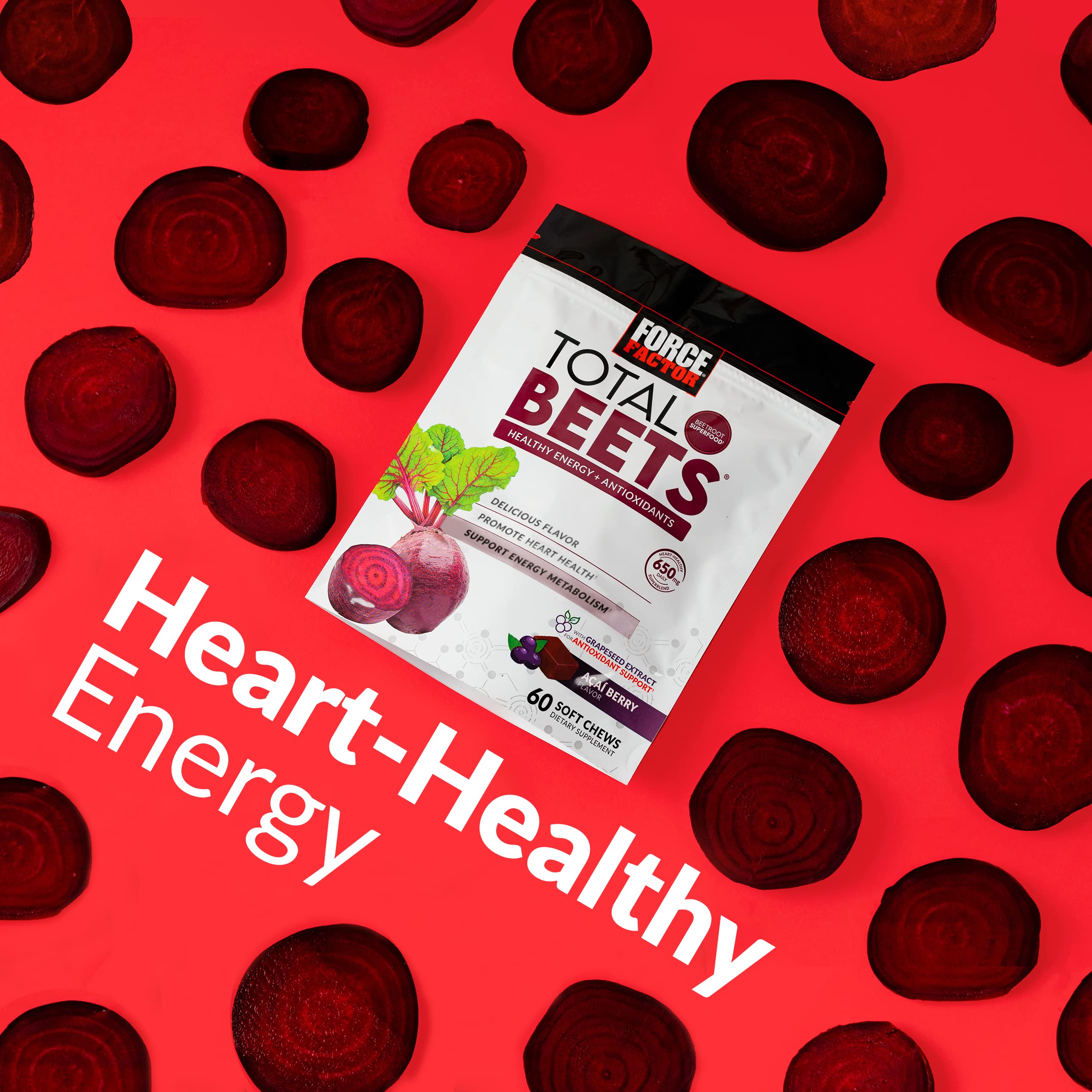 Force Factor Total Beets Soft Chews with Beetroot, Nitrates, L-Citrulline, Grapeseed Extract Force Factor Au supplements