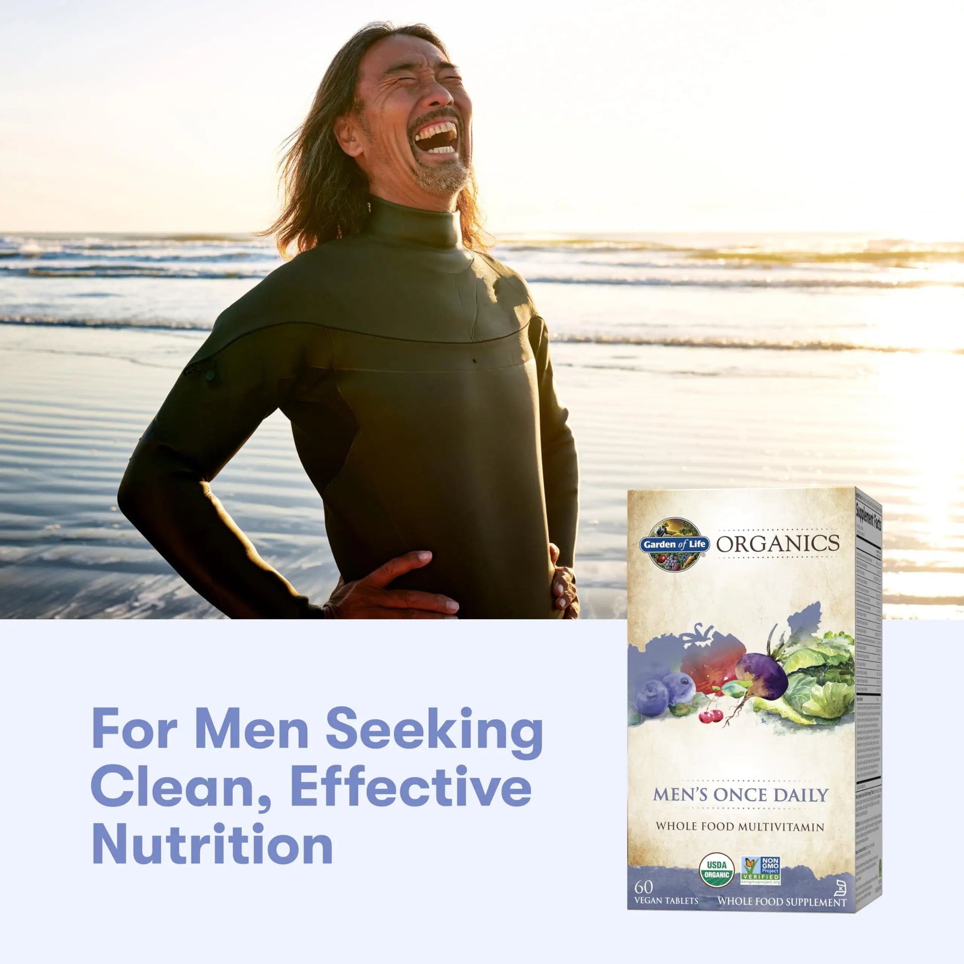Garden of Life Once Daily Whole Food Multivitamin for Men, Organic Mens Vitamins & Minerals, Vitamin C, Zinc, Vegan Garden of Life Au supplements
