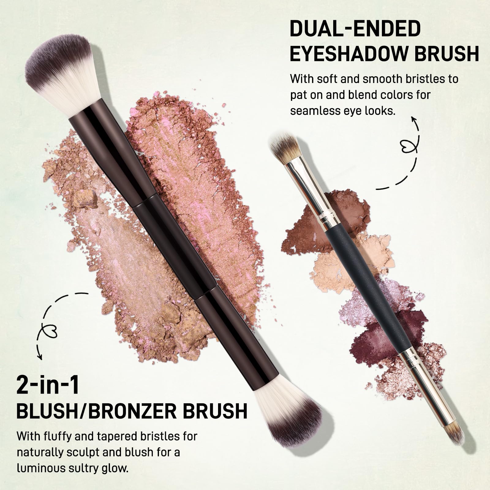 UCANBE Full Size Baked Makeup Palette Set - Include Blush, Bronzer, 8 Eyeshadows & Brushes, Pigmented All-in-One Face & Eye Compact Powder Beauty Holiday Gift Kit for Starter & Pros, Travel Friendly UCANBE Au supplements