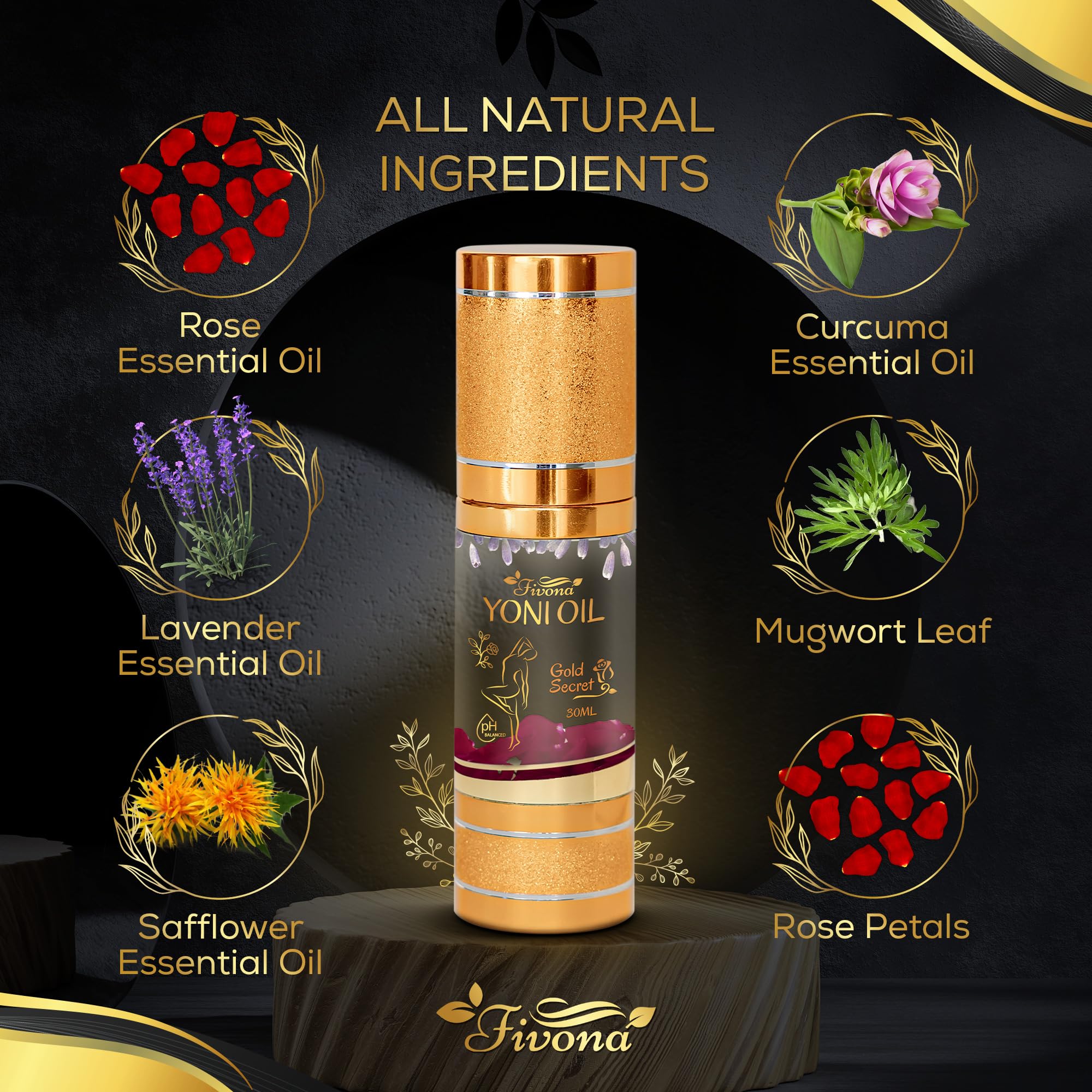 Fivona 4-in-1 Feminine Care Kit, Yoni Oil, Yoni Soap, Yoni Steaming Pot and Red Premium V Steam Herbs FIVONA Au supplements