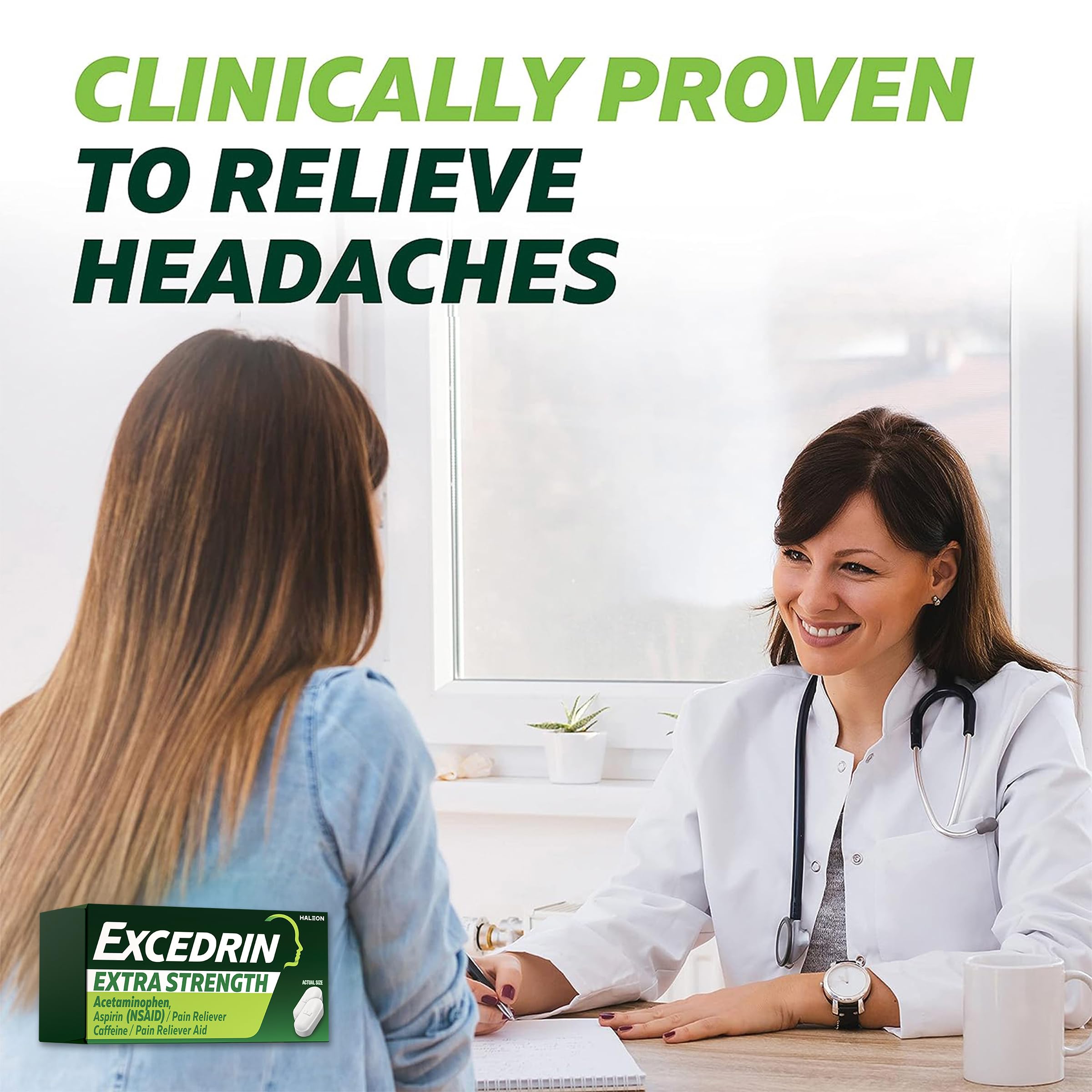 Excedrin Extra Strength Pain Relief Caplets for Headache Relief, Acetaminophen 250mg, Aspirin 250mg, Caffeine 65mg, Pain Reliever, 200 Count Excedrin Au supplements