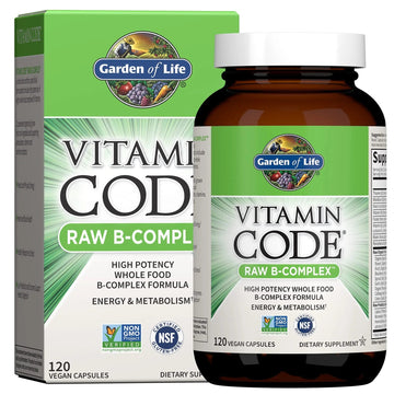 Garden of Life Vitamin B Complex, 120 Vegan Capsules, High Potency Vitamins for Energy & Metabolism with B6, Folate & B12 as Methylcobalamin Plus Probiotics Garden of Life Au supplements