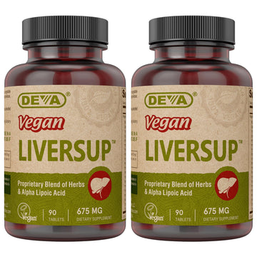 DEVA Vegan Liver Support Tablets 2-Pack - Proprietary Blend of 20 Herbs & Nutraceuticals, 90 Count Ea DEVA Au supplements