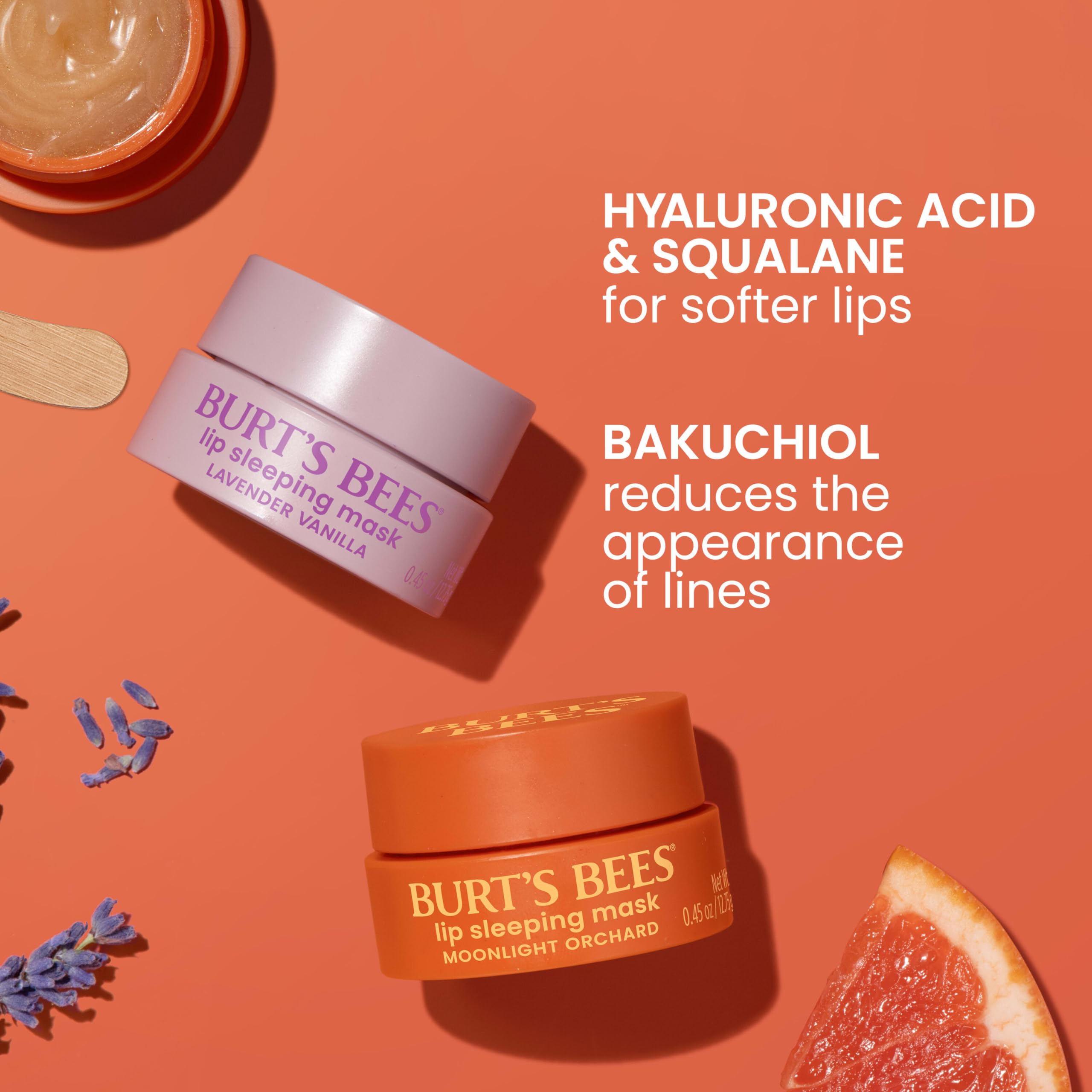 Burt’s Bees Lavender Vanilla Lip Sleeping Mask, With Hyaluronic Acid and Squalane Moisturizer To Instantly Hydrate Lips, Overnight Mask and Treatment, 0.45 oz. Burt's Bees Au supplements