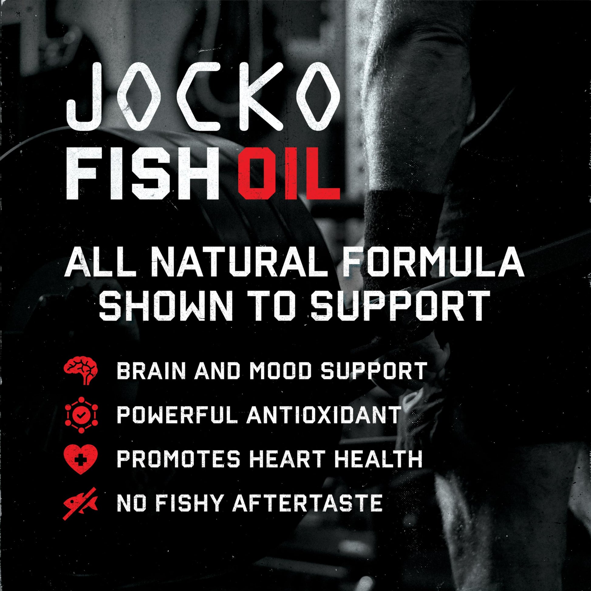 Jocko Fuel Omega 3 Fish Oil Supplement 2000mg - Burpless Fatty Acid Supplement, Wild Caught, Powerful Antioxidant with Astaxanthin (60 Capsules) Jocko Fuel Au supplements