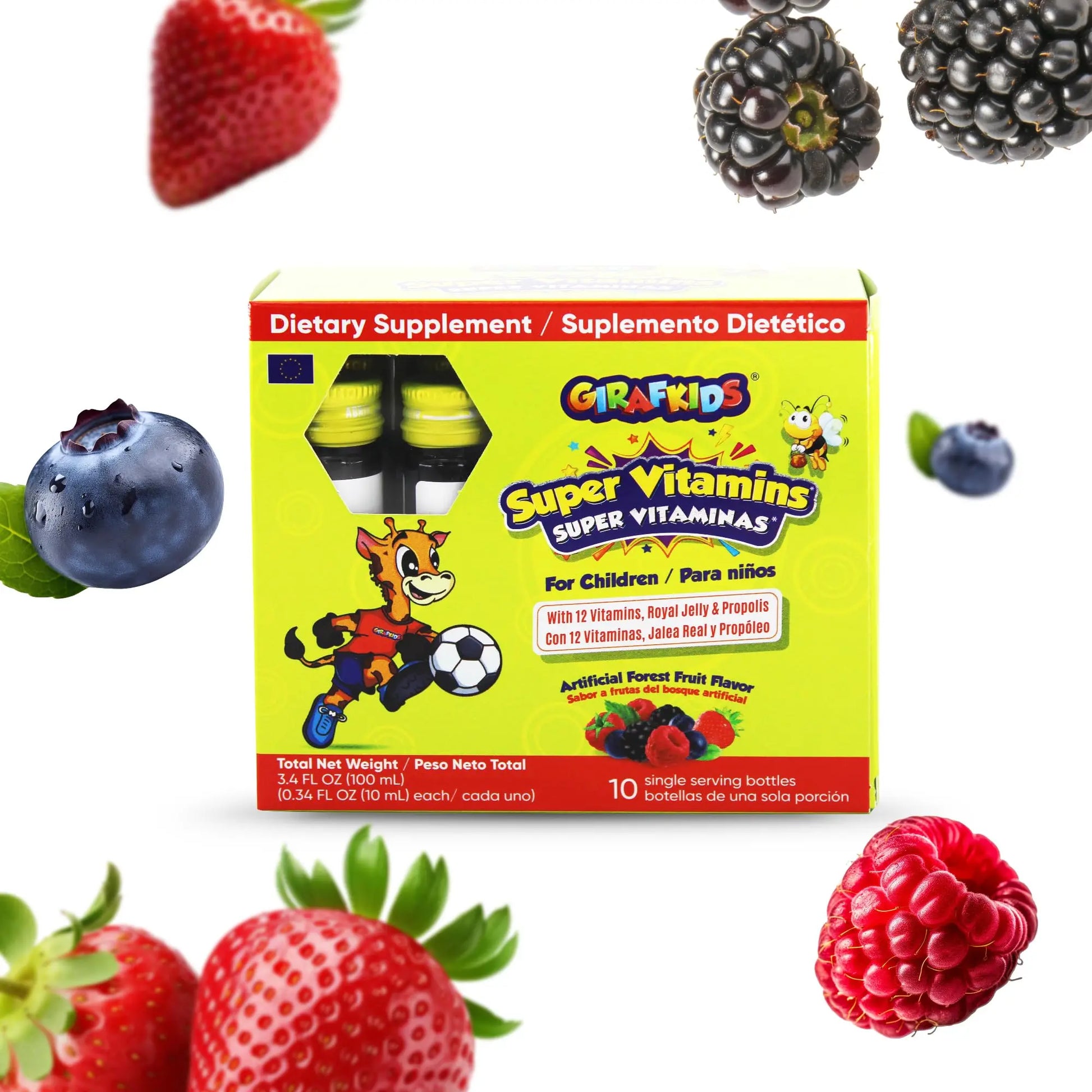 GirafKids Multivitamin Syrup + Super Vitamins Liquid Bundle for Kids Ages 4+ | Omega-3, Beta Glucan, Royal Jelly & Propolis | PHARMADEL Au supplements