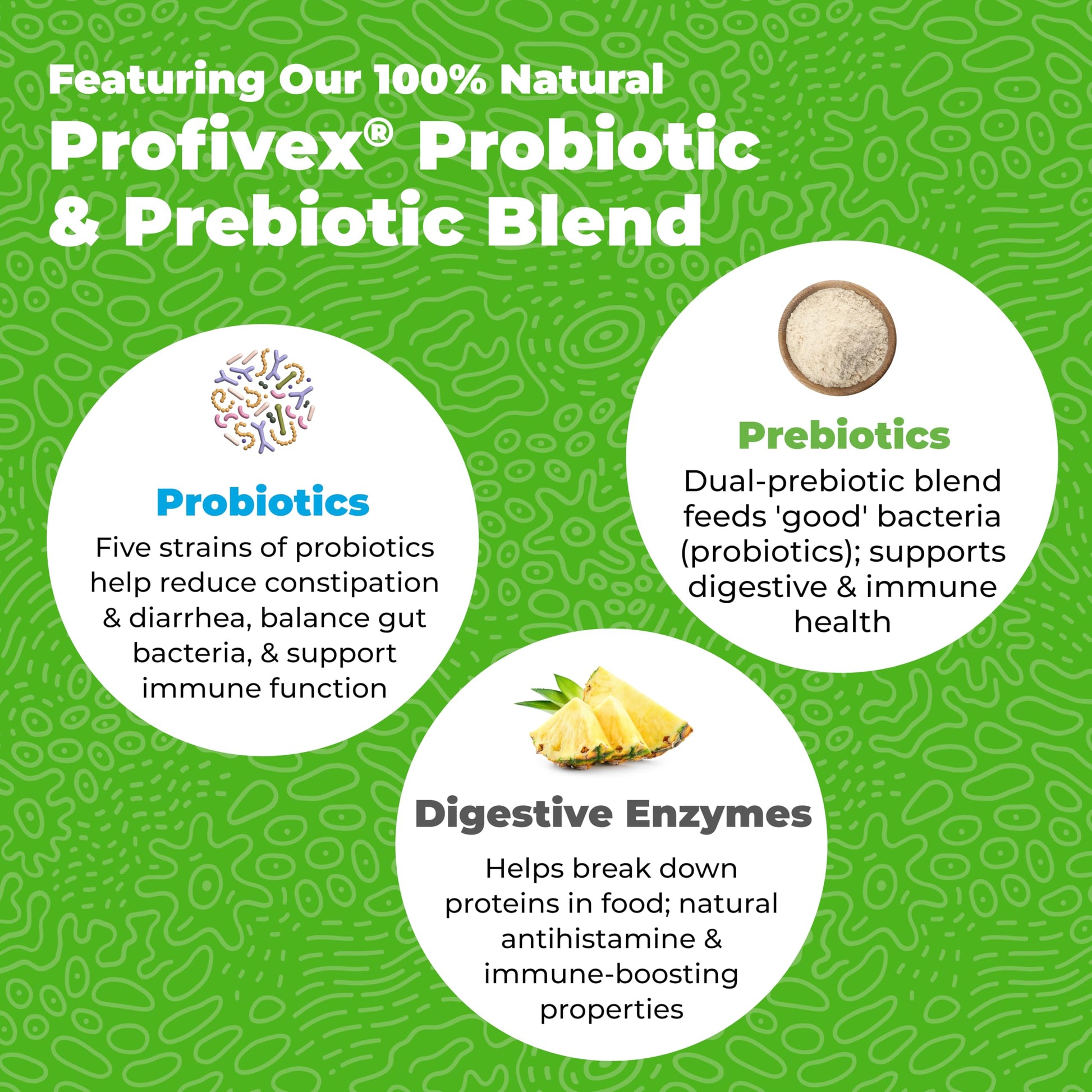 Vetnique Glandex Daily Probiotics for Dogs with Prebiotics to Support Gut Health with Fiber and Digestive Enzymes, Dog Probiotic Chews or Powders (30ct Chews, Bacon Chews) Vetnique Au supplements