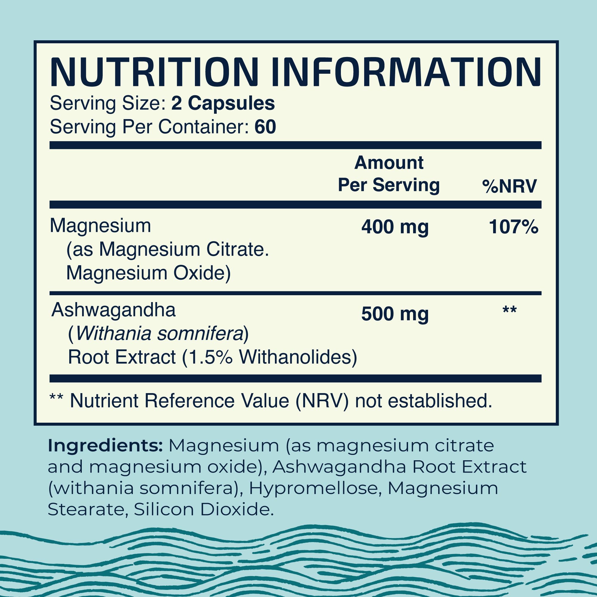 Magnesium Ashwagandha | Calming Magnesium Supplement for Adults | Relax, Rest Nobi Nutrition Au supplements