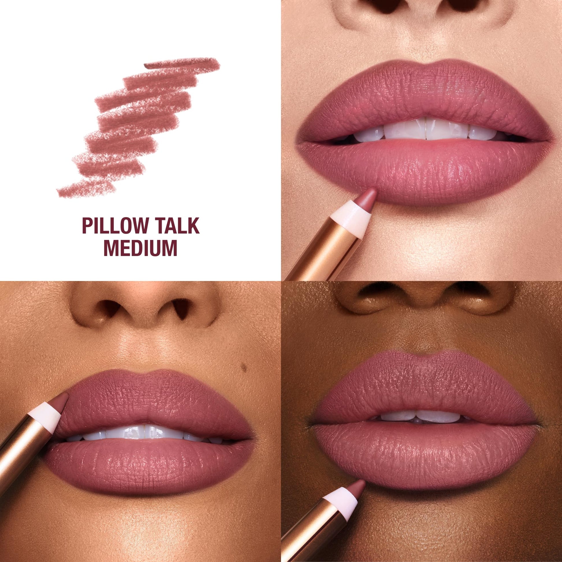 Charlotte Tilbury Lip Cheat Lip Liner Pencil - Gives Lips a Fuller-Looking, Defined Pout - Enriched with Jojoba Oil & Hyaluronic Acid - Waterproof, Smudge-Proof & Transfer-Proof - Pillow Talk Medium Charlotte Tilbury Au supplements