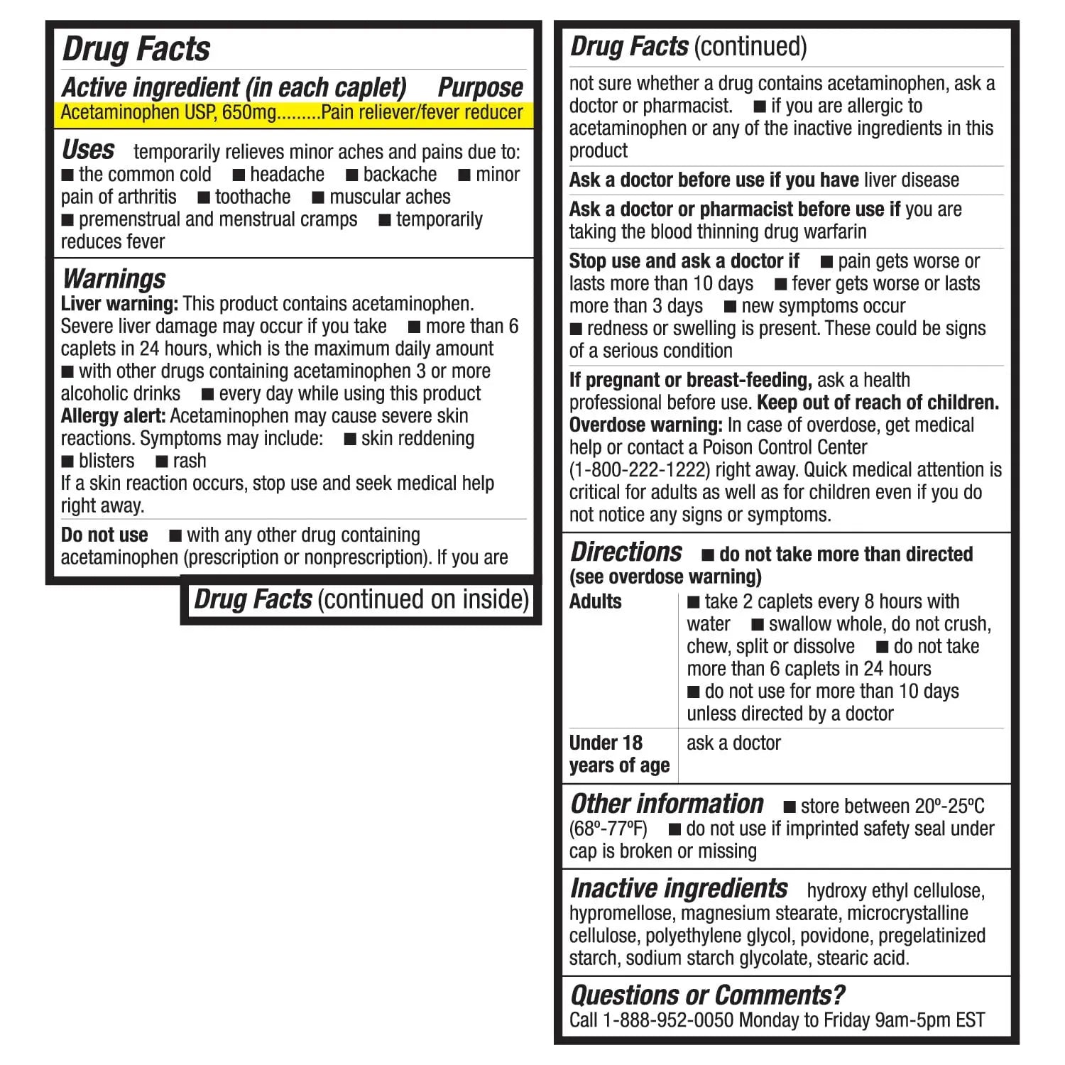 HealthA2Z® Pain Relief Extended Release | Acetaminophen 650mg | 8 Hours | Arthiritis Pain | Pain Reliever - Fever Reducer | Contains no Aspirin (300 Count) HealthA2Z Au supplements