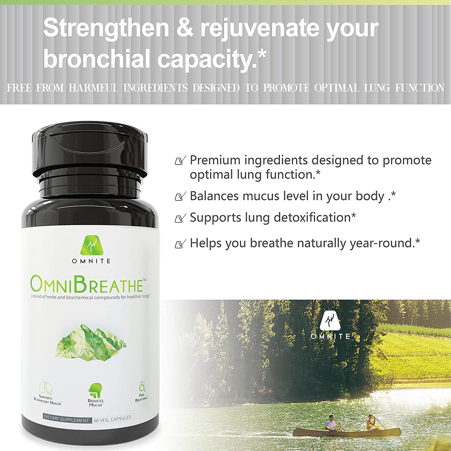 Omnite OMNIBREATHE Respiratory Health Supplement,Inhaler Mate,Support Quit Smoking Omnite Au supplements