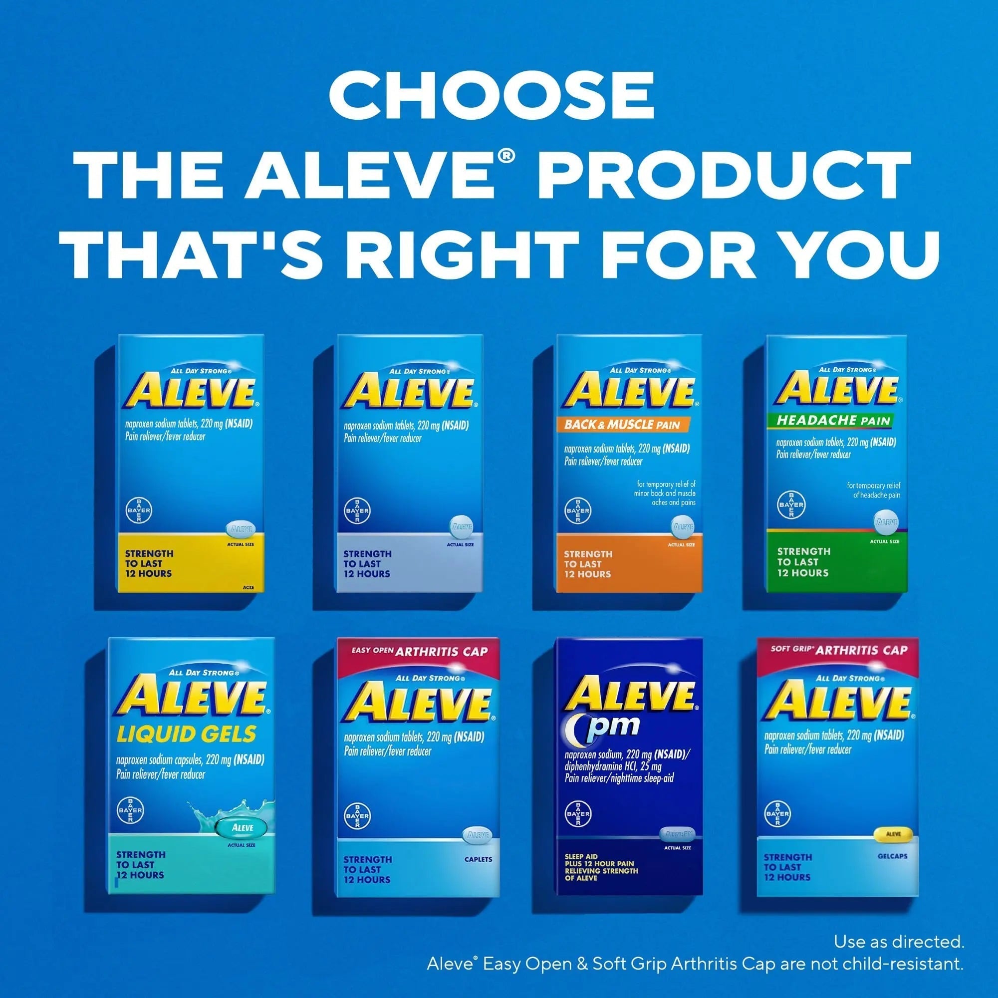 Aleve Pain Reliever & Fever Reducer Tablets, Naproxen Sodium, Headache, Back and Body Pain Relief Medicine, 270 Count Aleve Au supplements