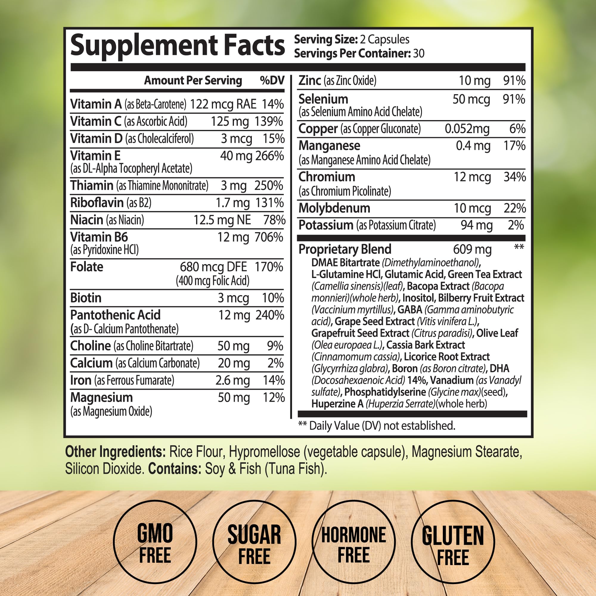 Neuro Plus Brain Supplement - Nootropic for Memory, Focus & Clarity - Neuro Brain and Focus Supplement with Bacopa Monnieri & DHA - Cognitive Support Formula - 60 Capsules Vitalize Life Au supplements
