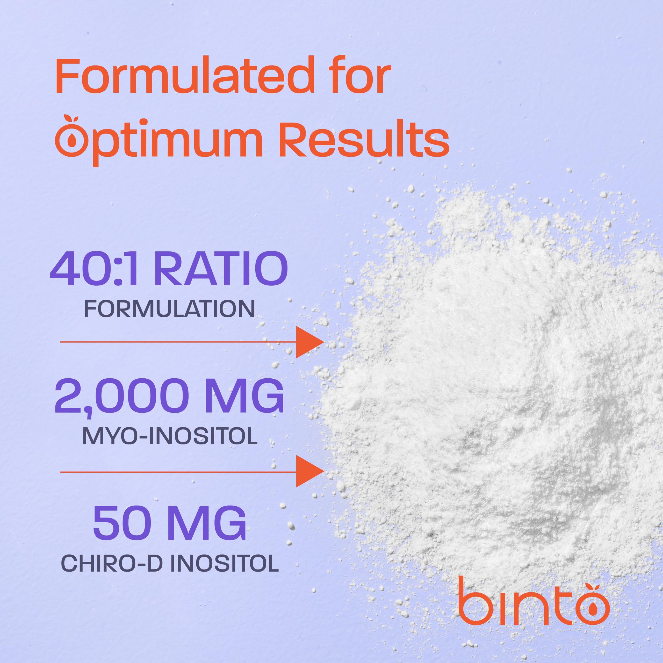 Binto Inositol Powder Mix | 60-Day Supply | 40:1 Ratio of Myo and D-Chiro Inositol Binto Au supplements