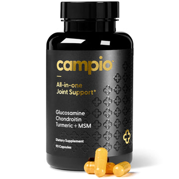Campio Glucosamine Chondroitin MSM All-in-One Joint Support Supplement Turmeric, Hyaluronic Acid, Boswellia, Ginger Root, Bamboo, BioPerine, Black Pepper, Supports Joint Health & Flexibility 90 Count Campio Au supplements