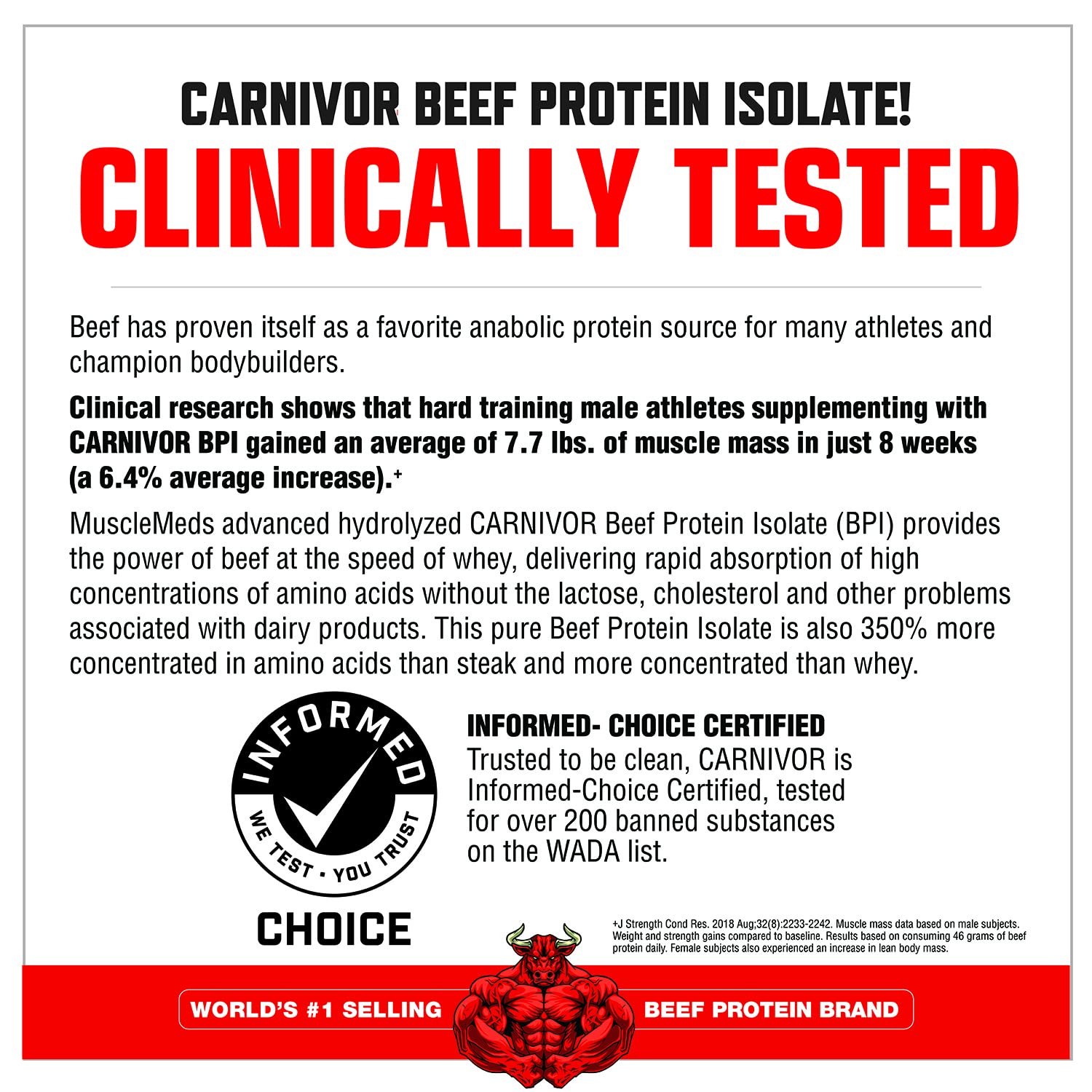 MuscleMeds CARNIVOR Beef Protein Isolate Powder, Muscle Building, Recovery, Lactose MuscleMeds Au supplements