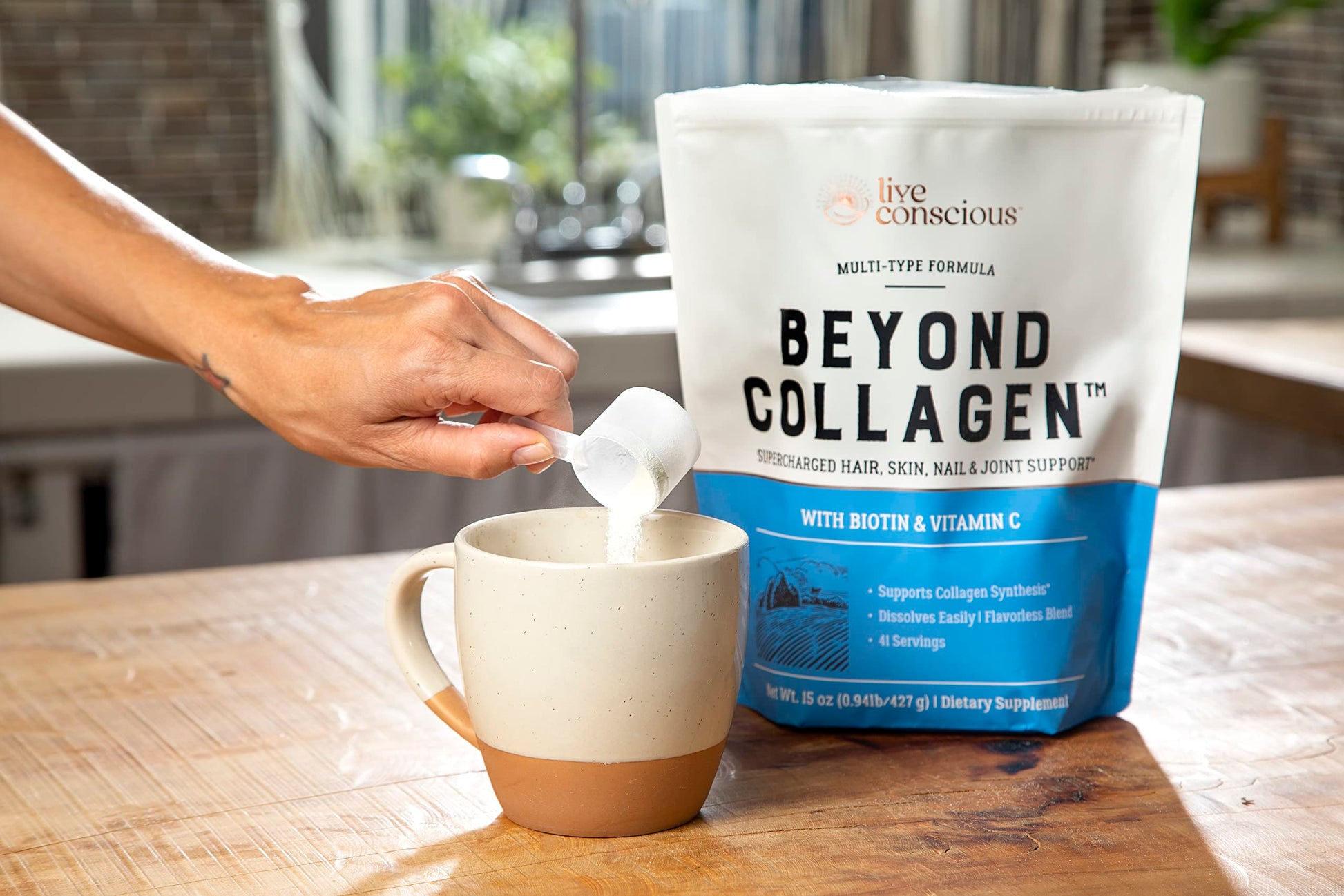 Live Conscious Beyond Collagen Multi Collagen Powder for Women w/Types I, II, III, V & X Live Conscious Au supplements