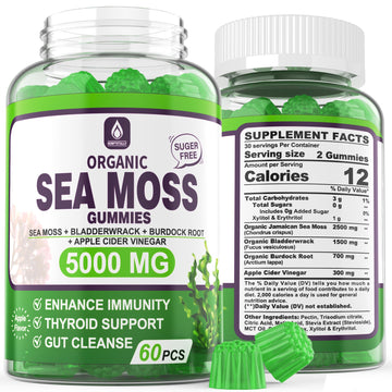 Sea Moss Supplement 5000mg, Sugar Free Sea Moss Gummies, Irish Sea Moss EnvyDeal Au supplements