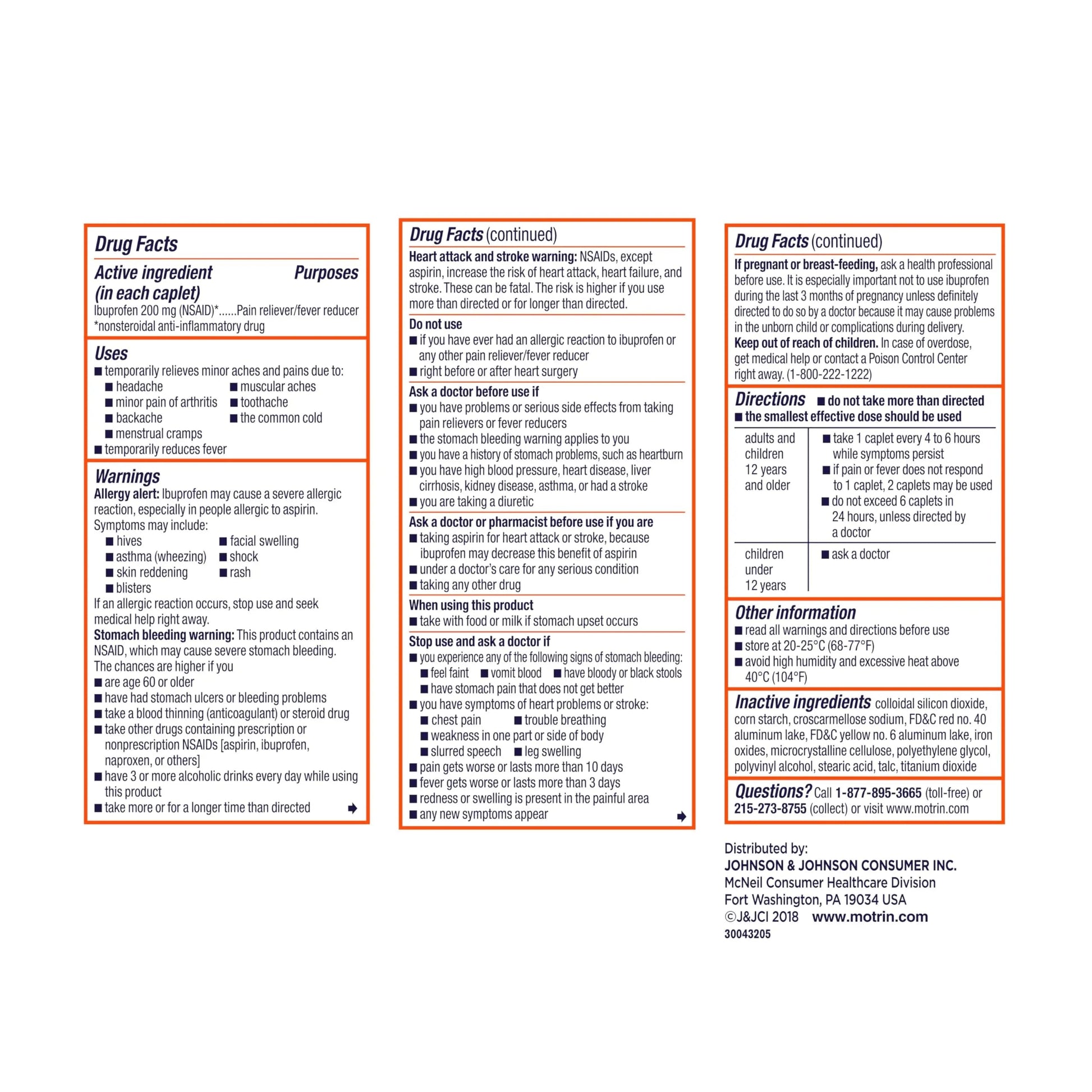 Motrin IB, Ibuprofen 200mg Tablets, NSAID Pain Reliever & Fever Reducer for Headache, Backache, Muscular Aches, & Menstrual Cramps, Over-The-Counter Pain Relief Medicine, 100 ct Motrin Au supplements