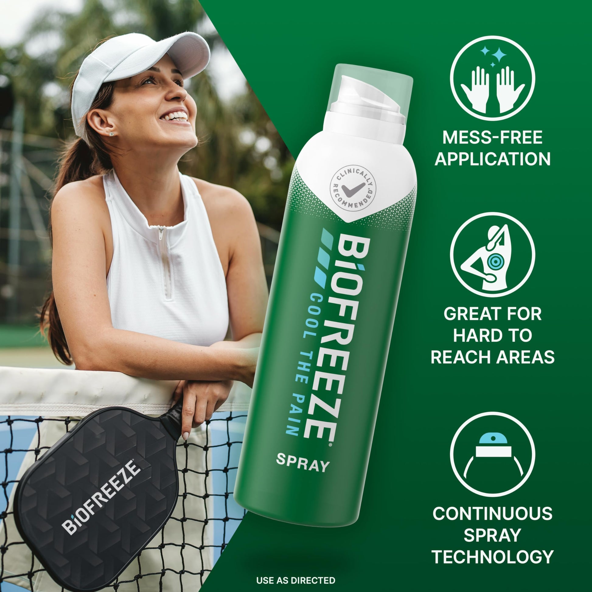 Biofreeze Pain Relief Spray, Arthritis Pain Reliever, Knee & Lower Back Pain Relief, Sore Muscle Relief, Neck Pain Relief, 2 Pack (4 FL OZ Biofreeze Menthol Spray) Biofreeze Au supplements