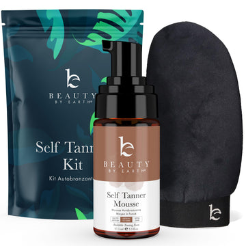 Self Tanner Tanning Mousse Kit - USA Made with Natural & Organic Ingredients Beauty by Earth Au supplements