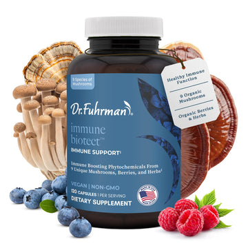 Dr. Fuhrman All Natural Immune Support Supplement | Whole-Food Derived Vitamin for Immunity Defense | Organic Mushrooms, & Berries | Organic Lion’s Mane, Maitake, Reishi, and Elderberry | 120 Caps Dr. Fuhrman Au supplements