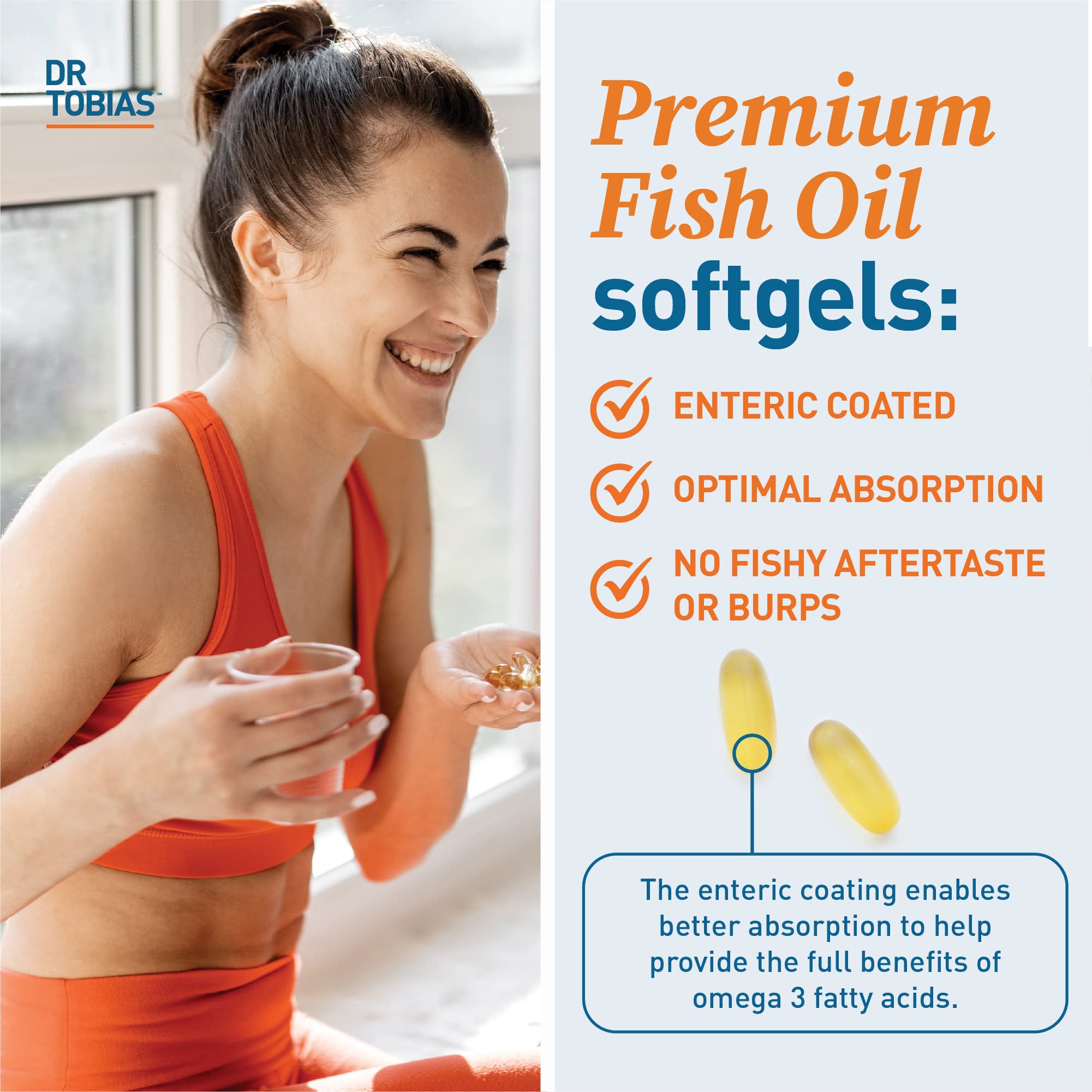 Dr. Tobias Omega 3 Fish Oil, 800 mg EPA 600 mg DHA Omega 3 Supplement for Heart Dr. Tobias Au supplements
