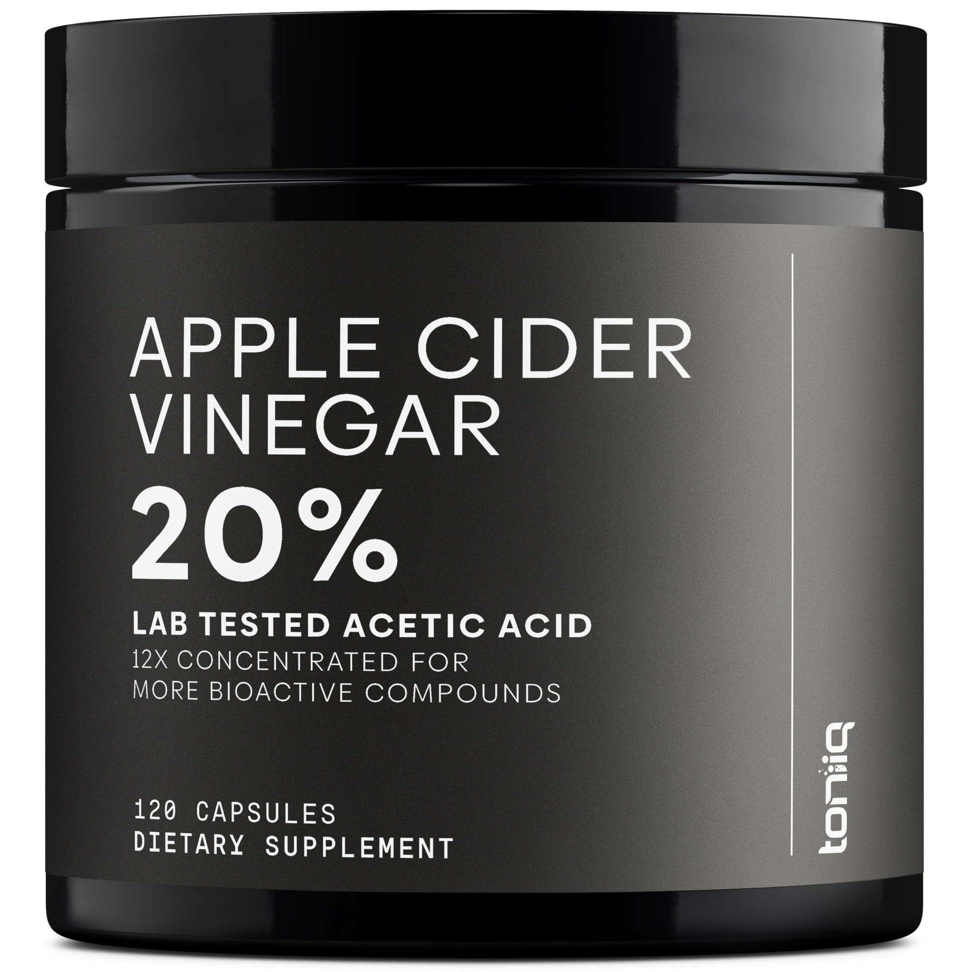 Toniiq Apple Cider Vinegar Capsules - Ultra High Potency 2,010mg Formula with 20% Acetic Acid & Cayenne Pepper - Made with The Mother - Third-Party Lab Tested - 120 Capsules Toniiq Au supplements