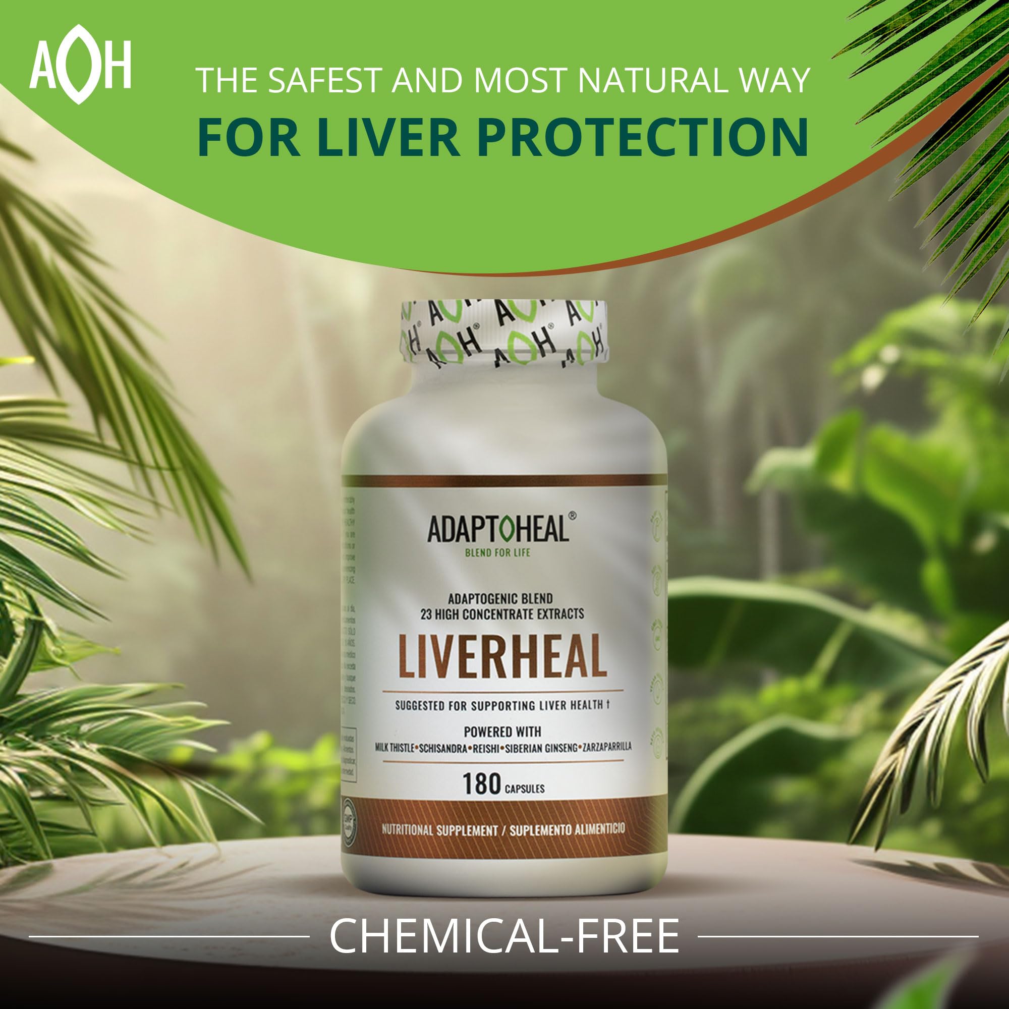 ADAPTOHEAL Milk Thistle, Turmeric and Astragalus Complex – Liverheal Herbal Liver Cleanse and Detox Formula with Artichoke and Schisandra Extracts – High-Potency Plant Blend (180 Capsules) ADAPTOHEAL Au supplements