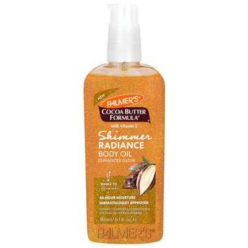 Palmer's Cocoa Butter Formula Shimmer Body Oil with Vitamin E, 5.1 Fl Oz, Radiance Body Oil for Glowing Skin