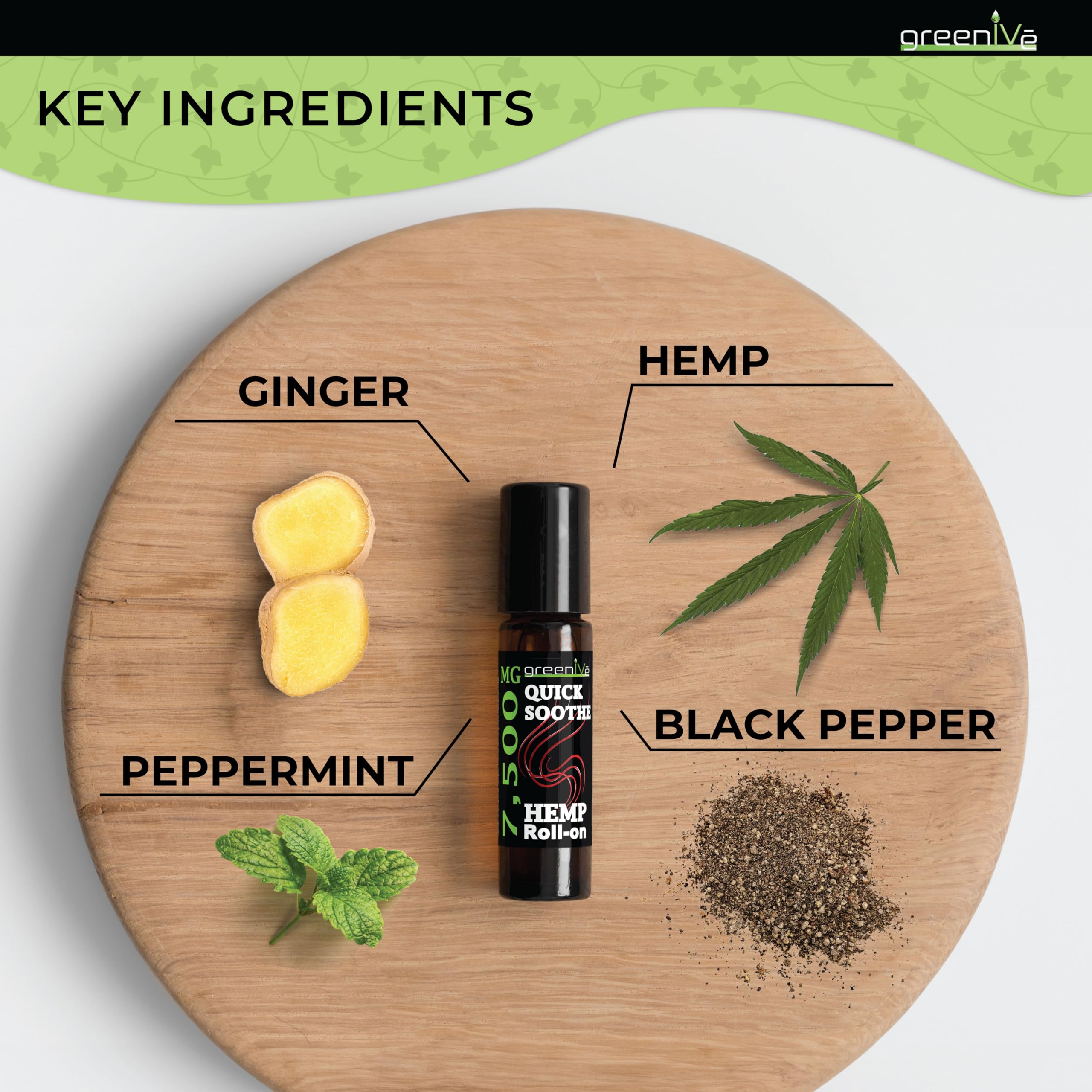 7,500mg Hemp Roll-On Quick Soothe Therapeutic Essential Oil Blend Exclusively on Amazon (1) GreenIVe Au supplements