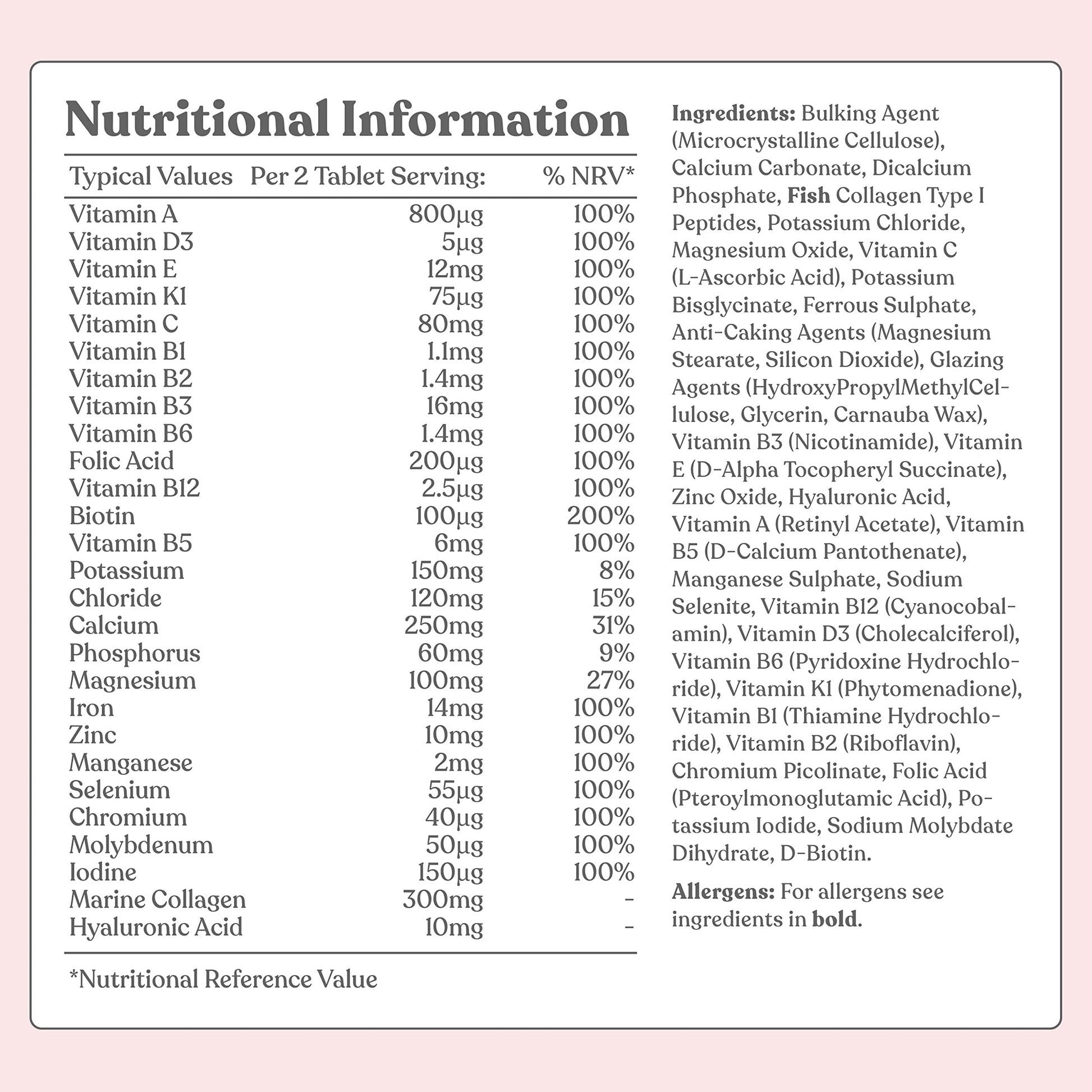 Women's Multivitamins and Minerals with Collagen & Hyaluronic Acid - 27 Essential Free Soul Au supplements
