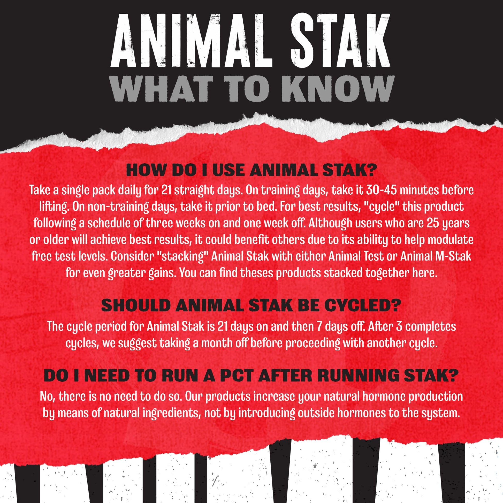 Animal Stak – Complete Natural Hormone Booster Supplement with Tribulus – Natural Testosterone Booster for Athletes – Contains Estrogen Blockers – 1 Month Cycle Animal Au supplements