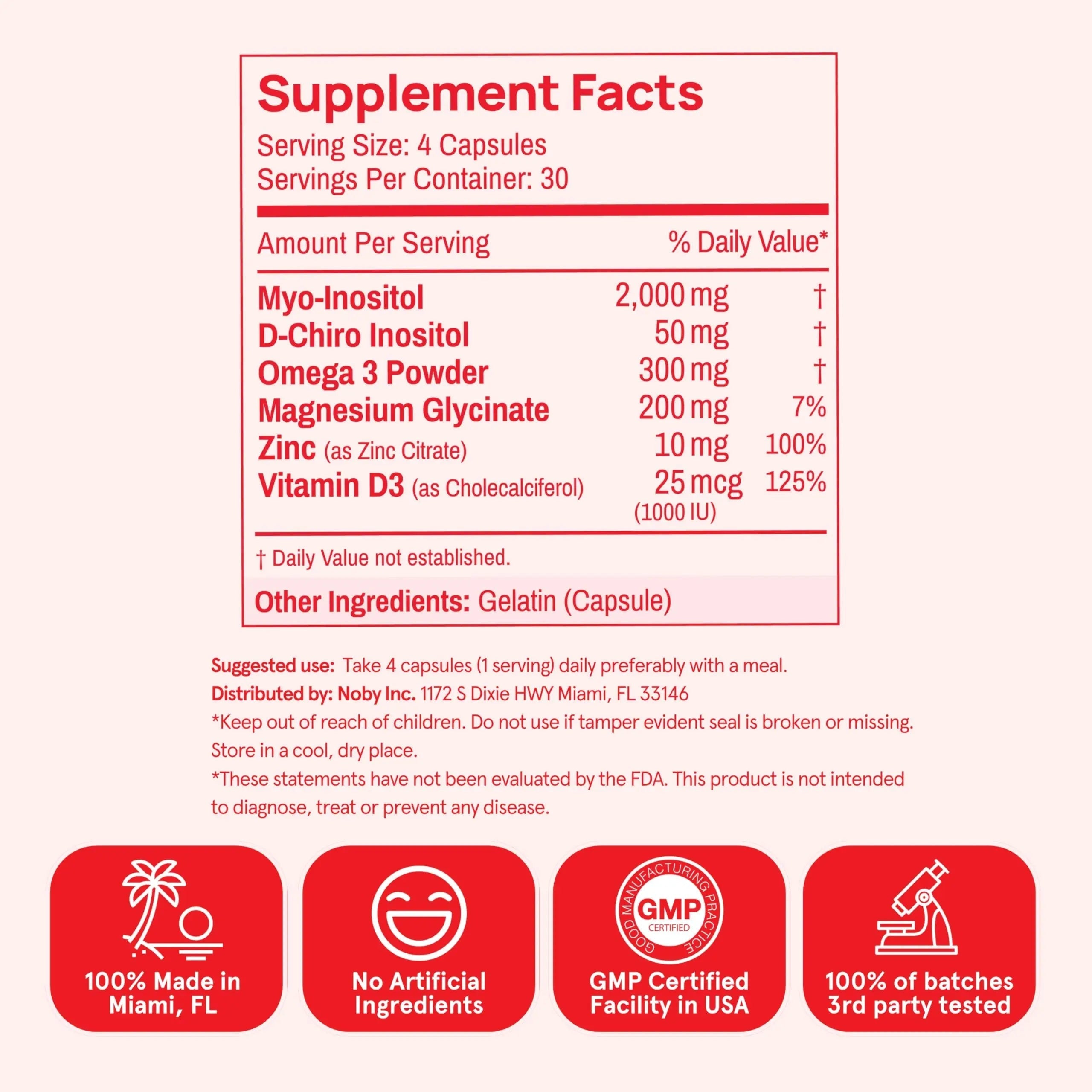 Peach Perfect Inositol Multivitamin – Myo-Inositol & D-Chiro 40:1 Blend, Omega-3, Vitamin D3, Magnesium, Zinc Peach Perfect Au supplements