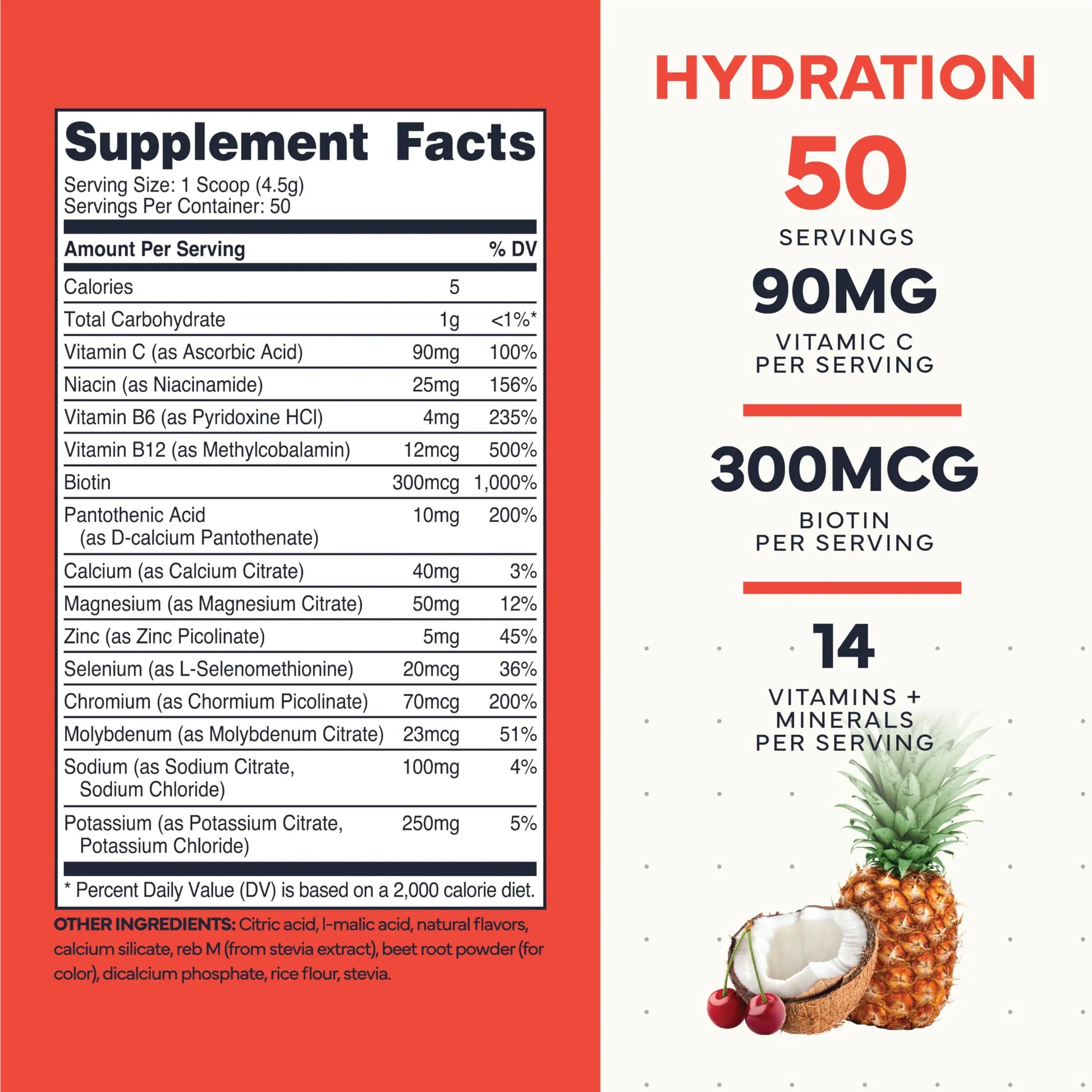 Type Zero Clean Electrolytes Hydration Powder Drink Mix + 14 Essential Vitamins & Minerals - Sugar Free, Zero Artificial Ingredients - Fruit Punch, 50 Servings Type Zero Au supplements