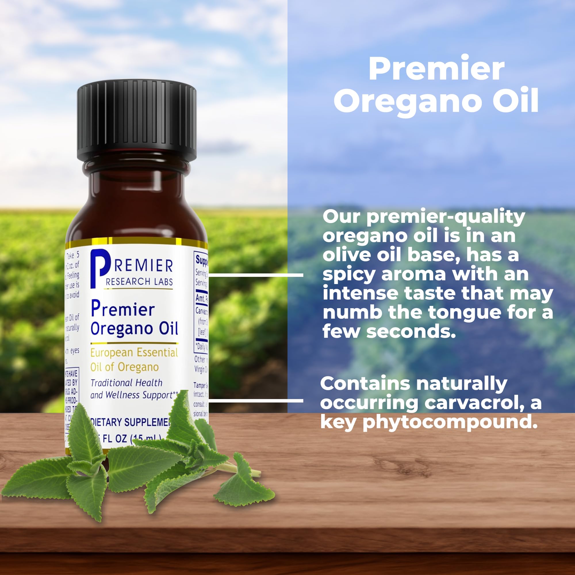 Premier Research Labs Premier Oregano Oil - Oil of Oregano Drops with Carvacrol, Edible Oregano Essential Oil Supplement for Immune & Gut Health - 0.5 Fl Oz Premier Research Labs Au supplements