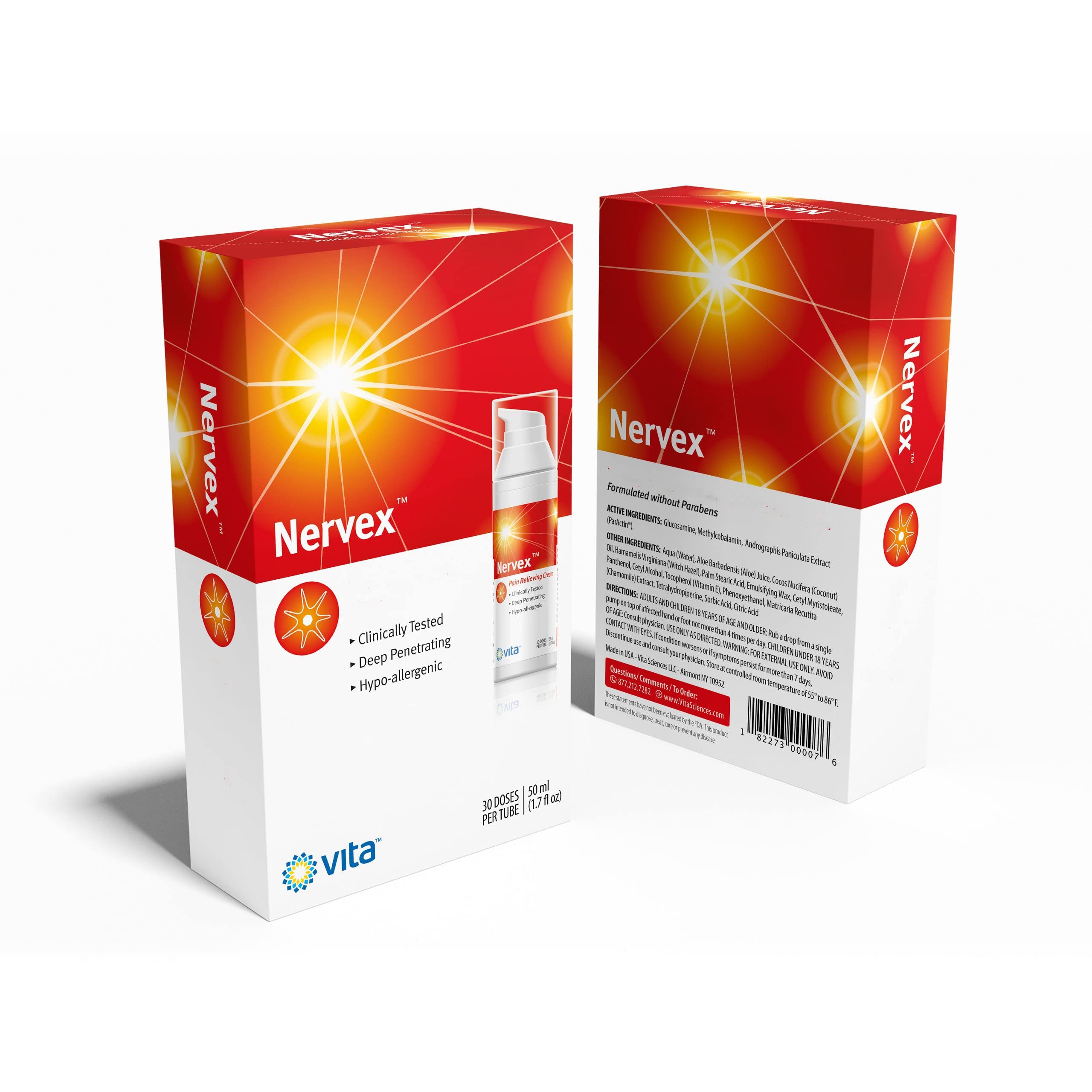 Vita Sciences Nervex Powerful Neuropathy Cream: Advanced Natural Relief for Peripheral Neuropathy, Fibromyalgia, and Fast Comfort Treatment for Feet, Hands, Legs, and Toes Vita Sciences Au supplements