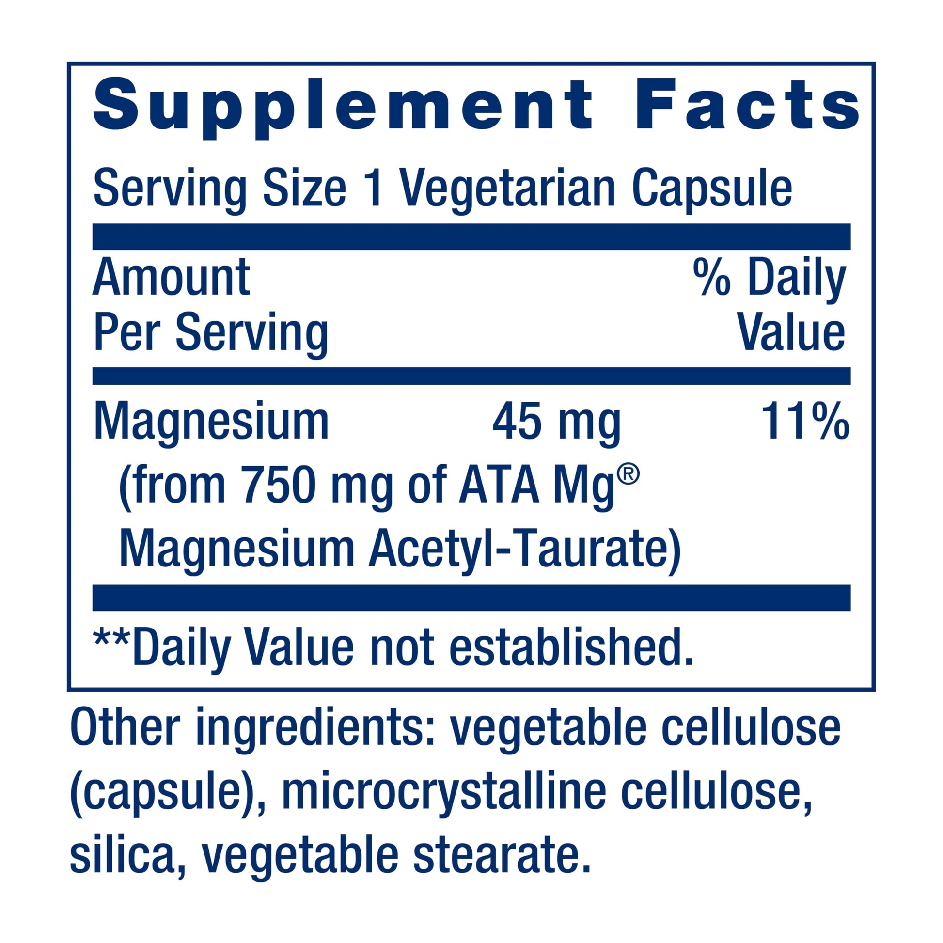 Life Extension Calm-Mag, Magnesium Acetyl taurinate, Daily Stress Management Formula, Supports Calmness and Relaxation, Gluten-Free, Non-GMO, Vegetarian, 30 Capsules Life Extension Au supplements