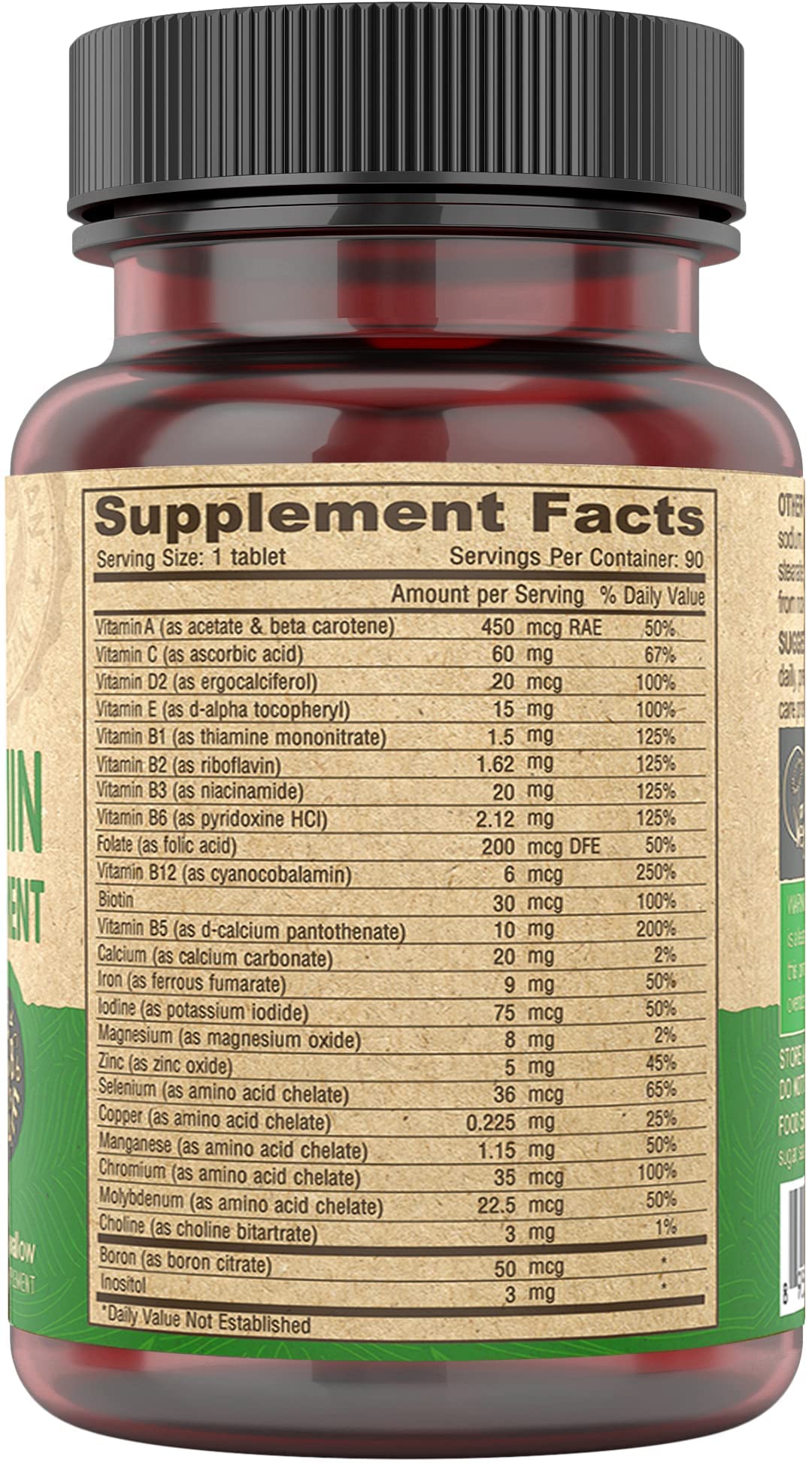 DEVA Vegan Multivitamin for Women & Men with Iron, Vitamin C, E, B Complex Vitamins, Zinc, 90 Tiny Tablets DEVA Au supplements