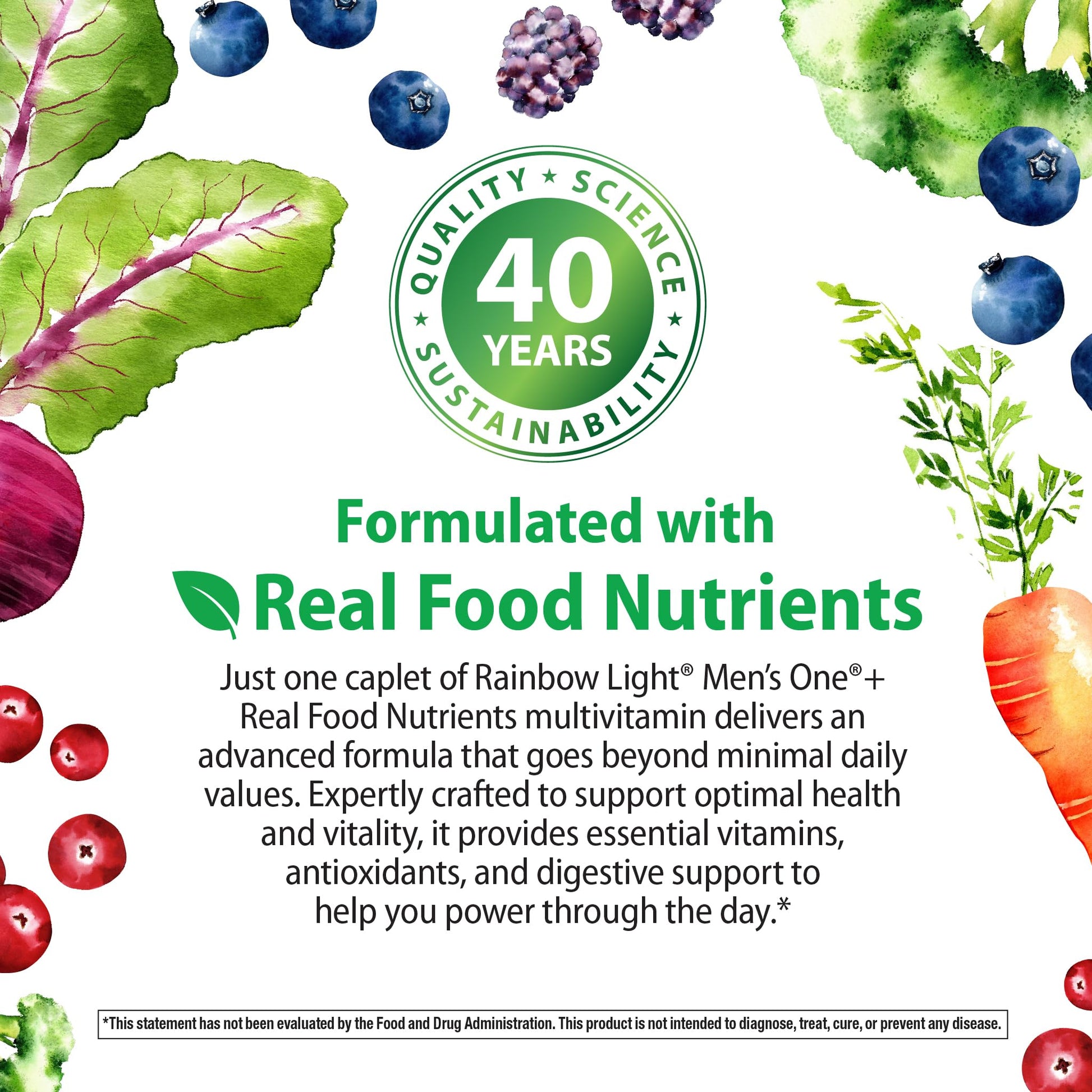 Rainbow Light Mens Multivitamin One + | 150 Caplets | Supports Cellular Energy & Immune Health | with Vitamins C, D, and Zinc | Rainbow Light Au supplements