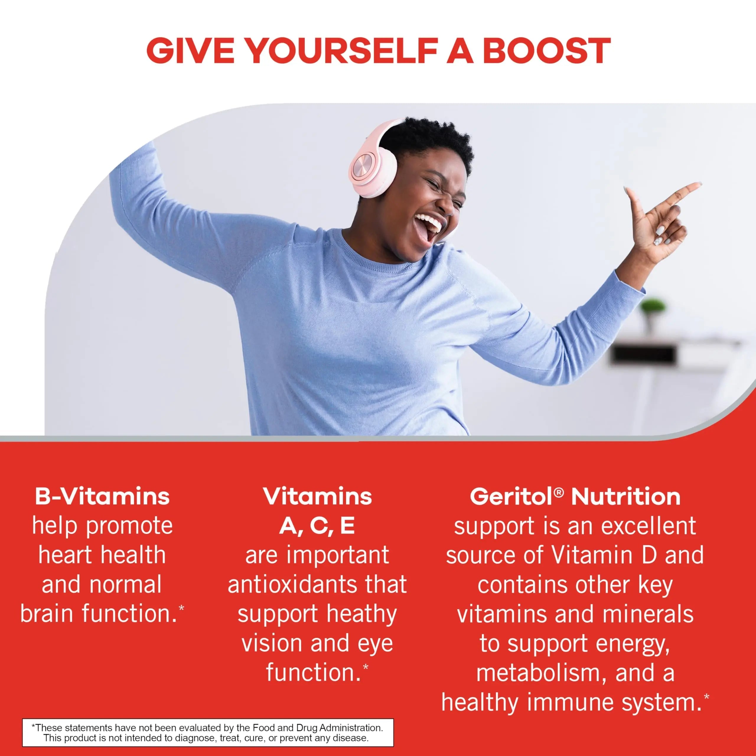 Geritol, Multivitamin Supplement, Contains Antioxidants, Vitamins B, C, E & D and Iron, 27, Minerals, Gluten-Free Geritol Au supplements