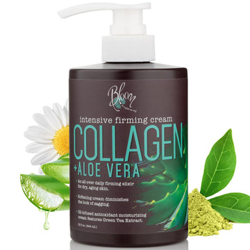 BLOOM Collagen Cream + Aloe Vera Moisturizer Body Lotion & Face Cream | Dry Skin BLOOM IT'S A GREAT SKIN DAY! Au supplements