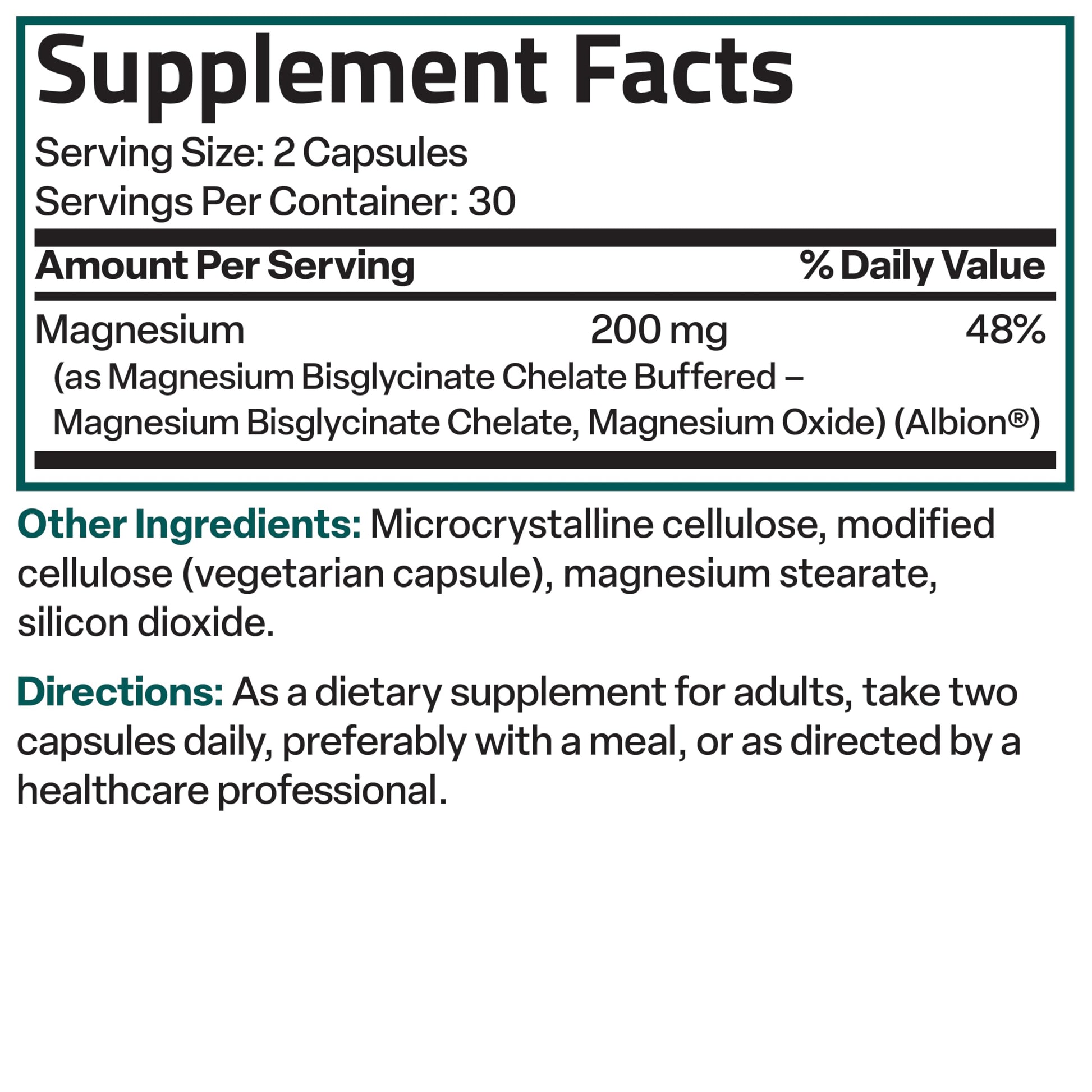 Bronson Magnesium Glycinate 200 MG per Serving Chelated for High Absorption, Gentle On Stomach, Non-GMO, 60 Vegetarian Capsules Bronson Au supplements